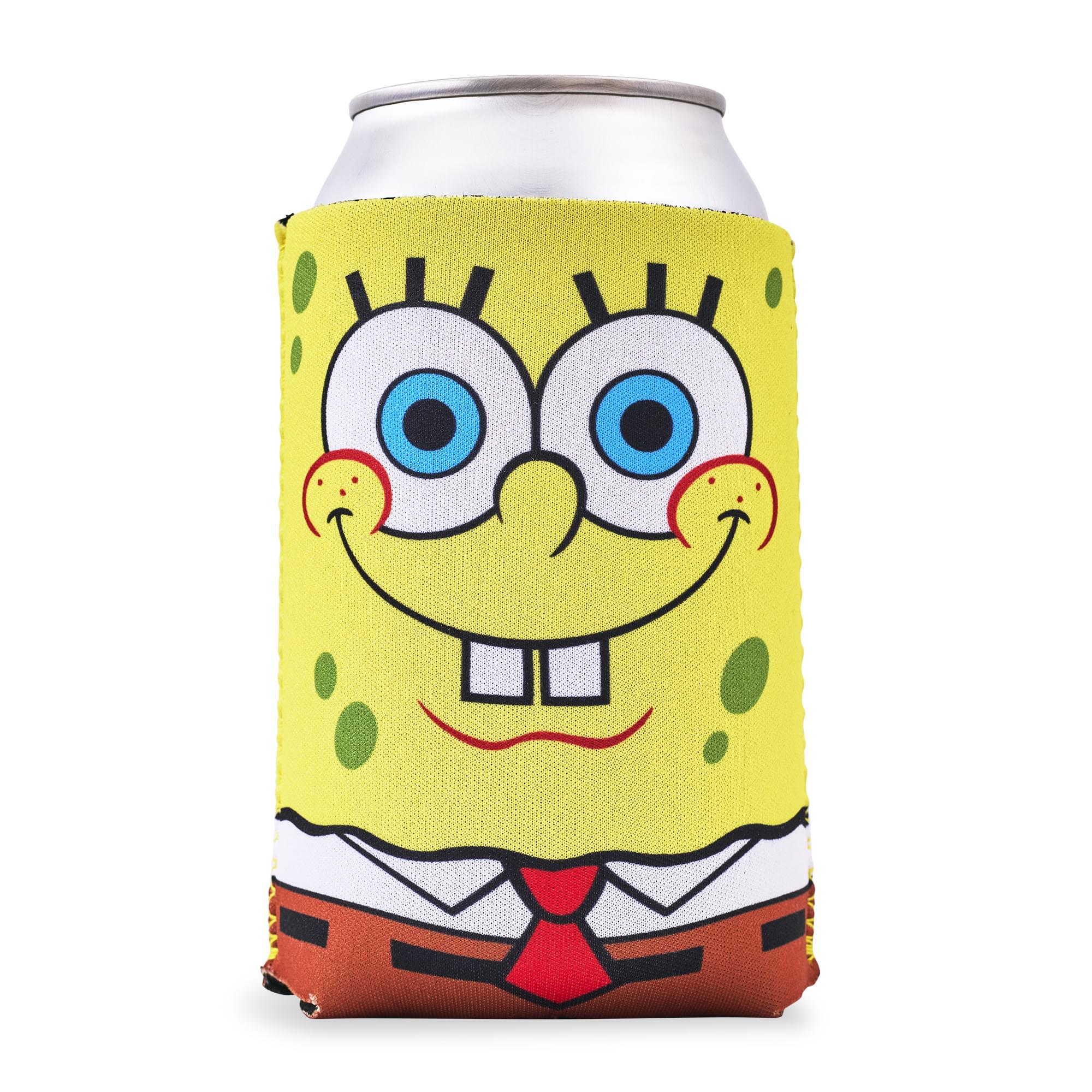Nickelodeon SpongeBob SquarePants Face Foam Can Hugger | 4 x 4 Inches