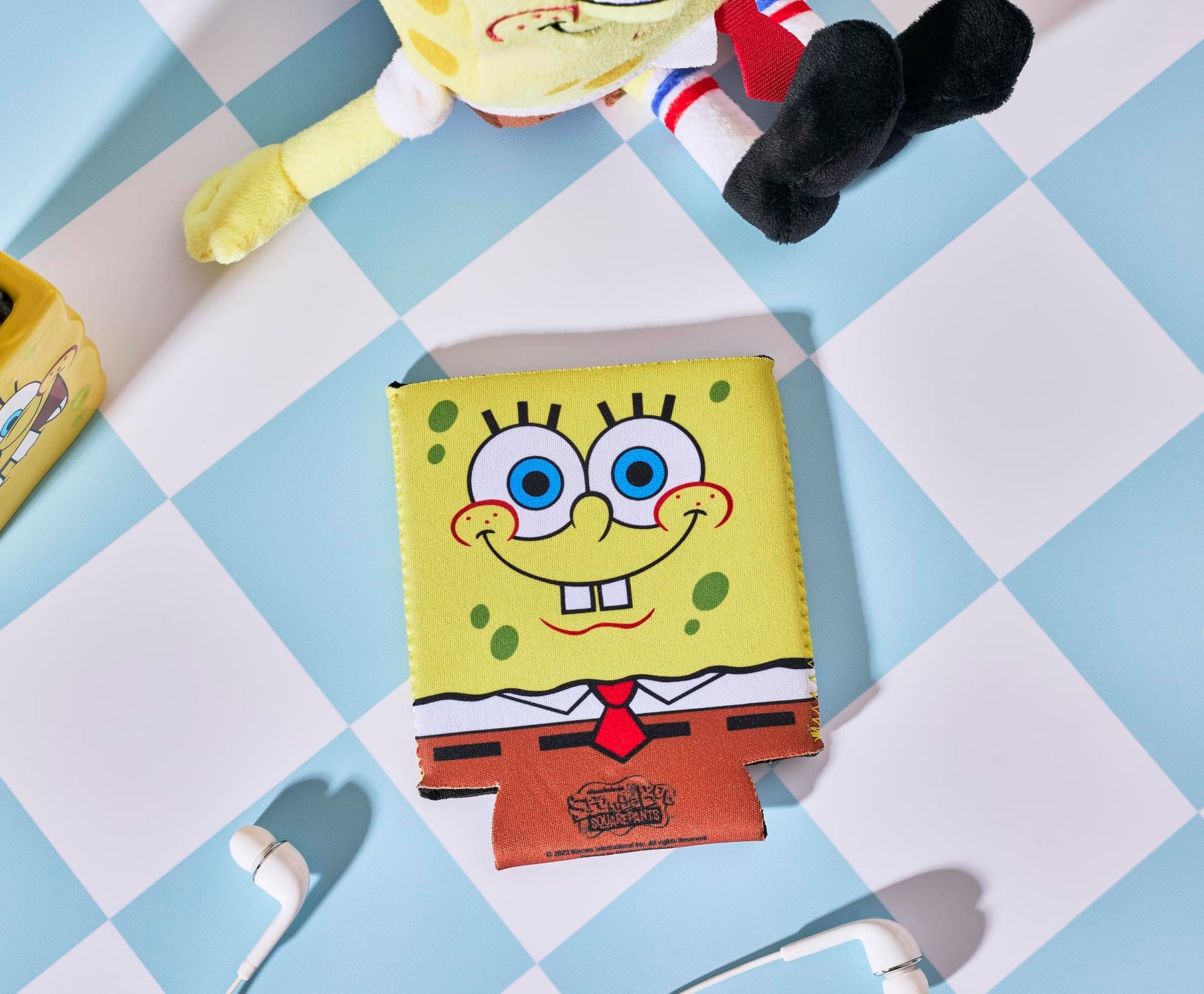 Nickelodeon SpongeBob SquarePants Face Foam Can Hugger | 4 x 4 Inches