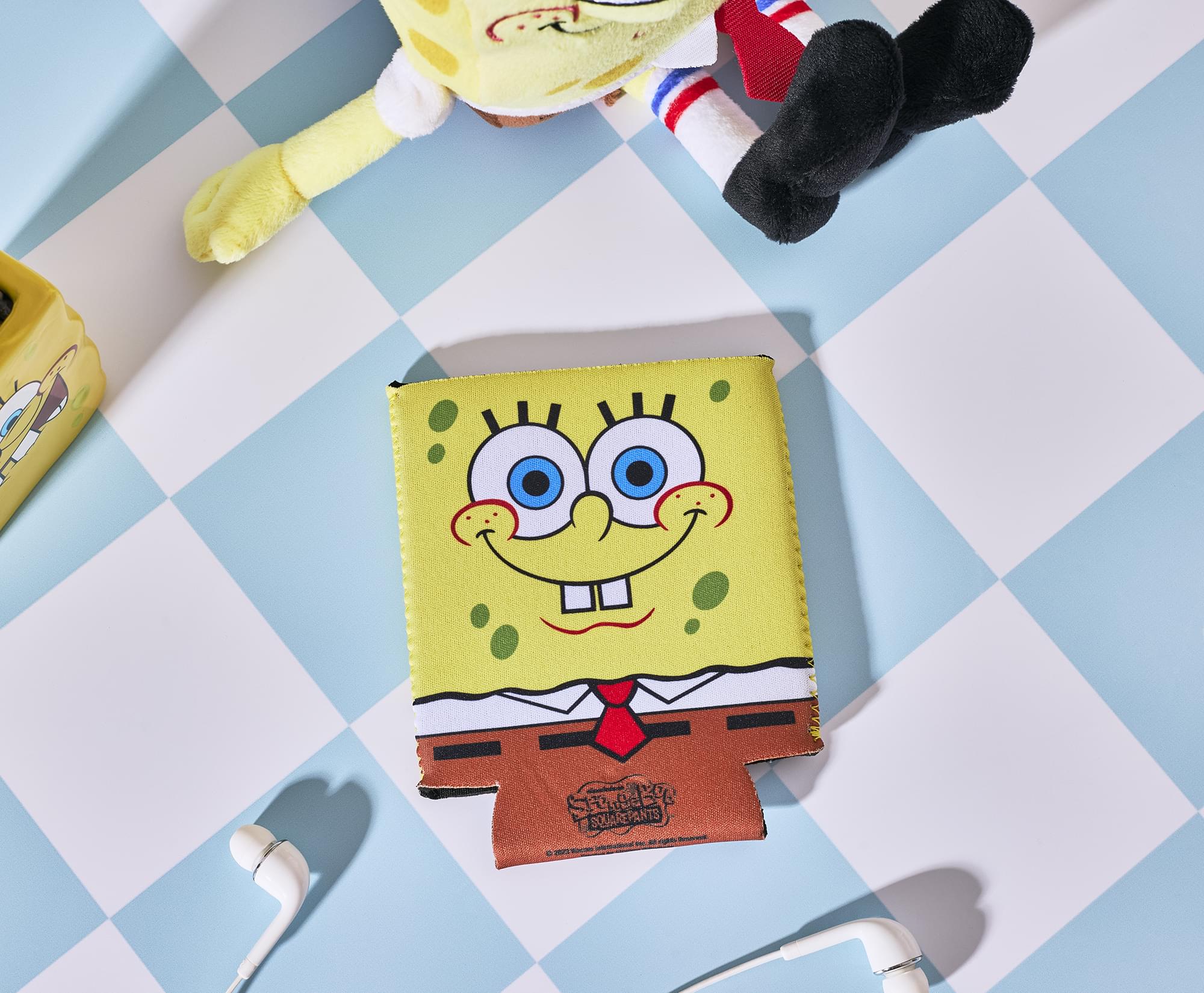 Nickelodeon SpongeBob SquarePants Face Foam Can Hugger | 4 x 4 Inches