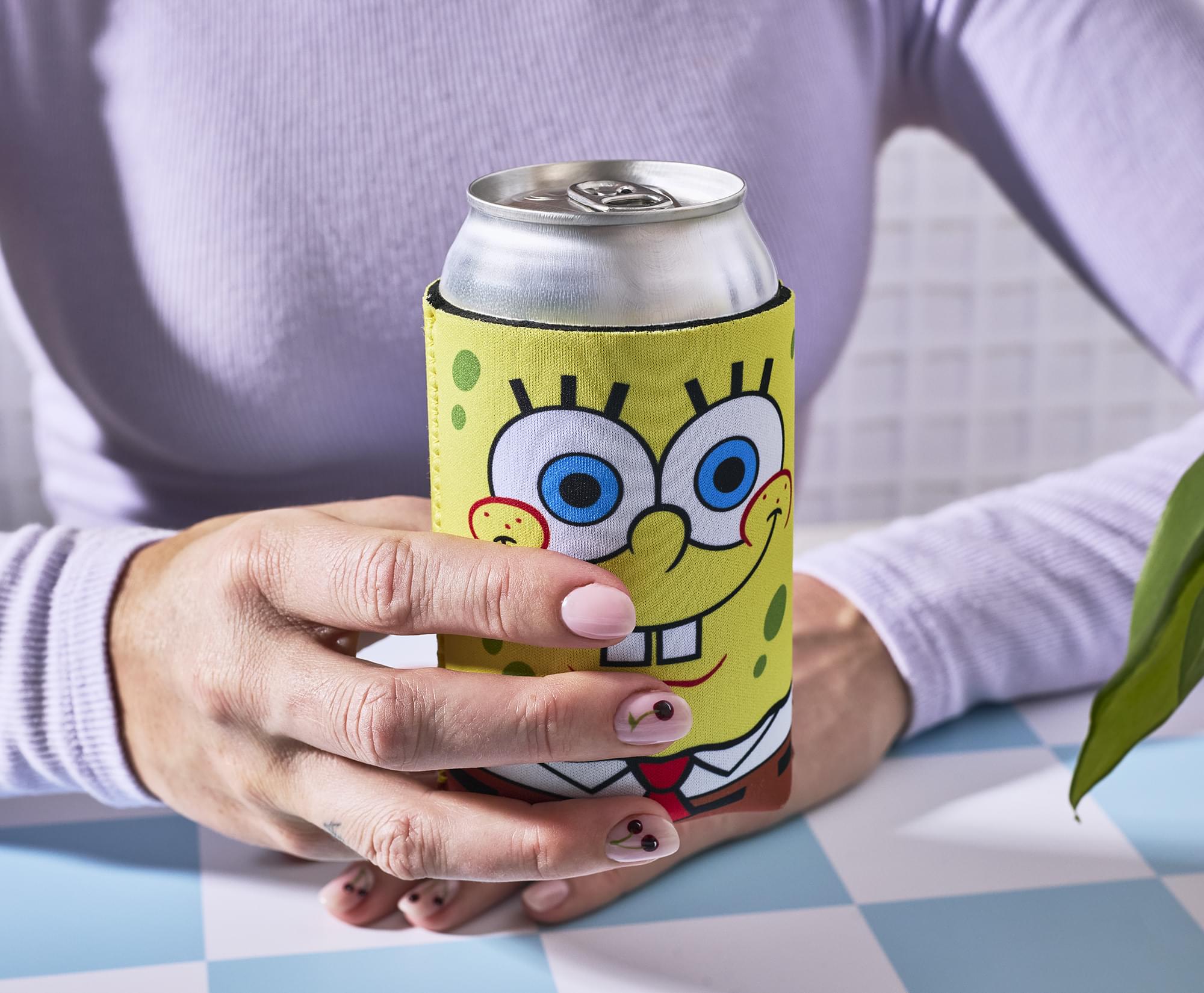 Nickelodeon SpongeBob SquarePants Face Foam Can Hugger | 4 x 4 Inches