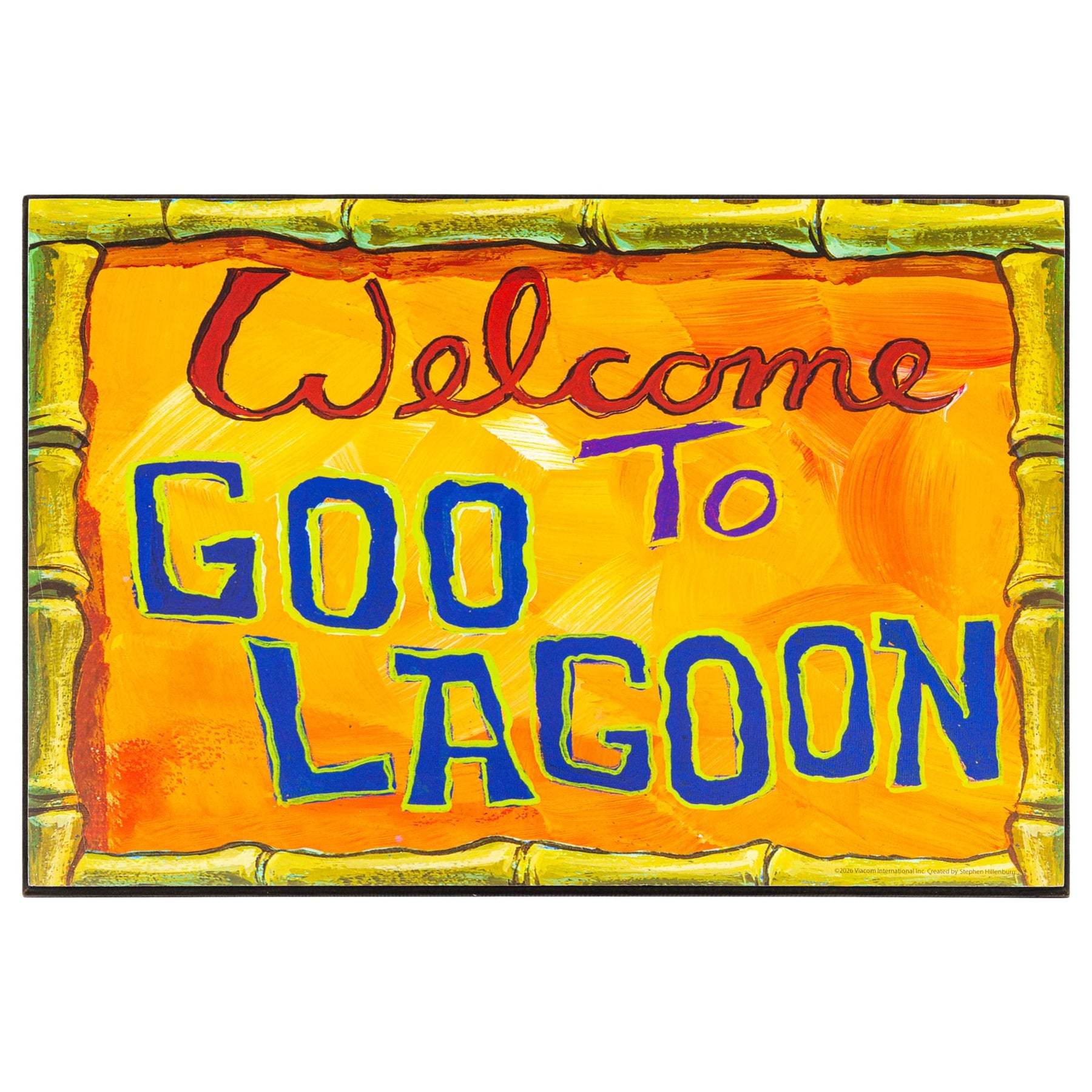 SpongeBob SquarePants "Welcome To Goo Lagoon" MDF Wood Wall Art | 13 x 19 Inches