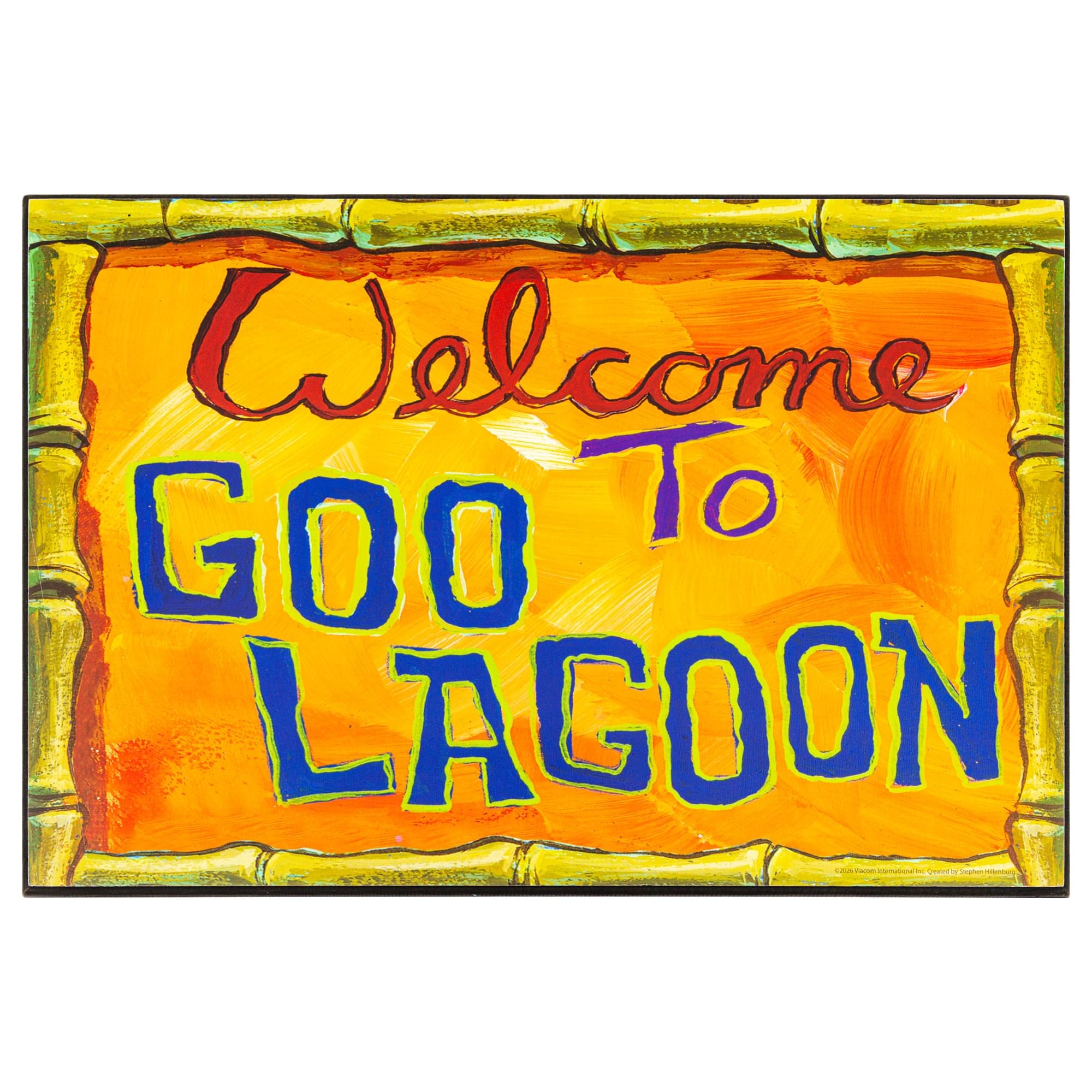 SpongeBob SquarePants "Welcome To Goo Lagoon" MDF Wood Wall Art | 13 x 19 Inches