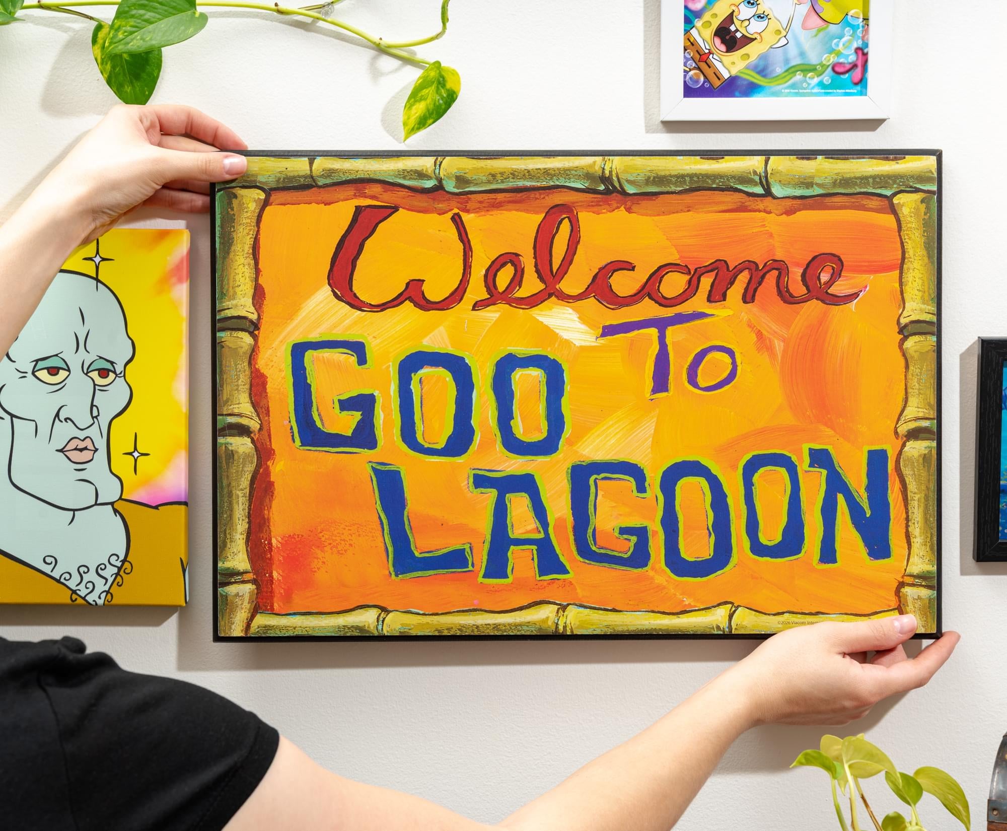 SpongeBob SquarePants "Welcome To Goo Lagoon" MDF Wood Wall Art | 13 x 19 Inches