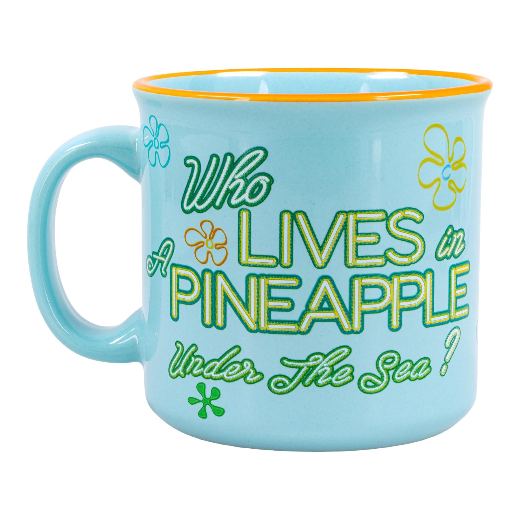 Nickelodeon SpongeBob SquarePants Pineapple Speckled 20-Ounce Ceramic Camper Mug
