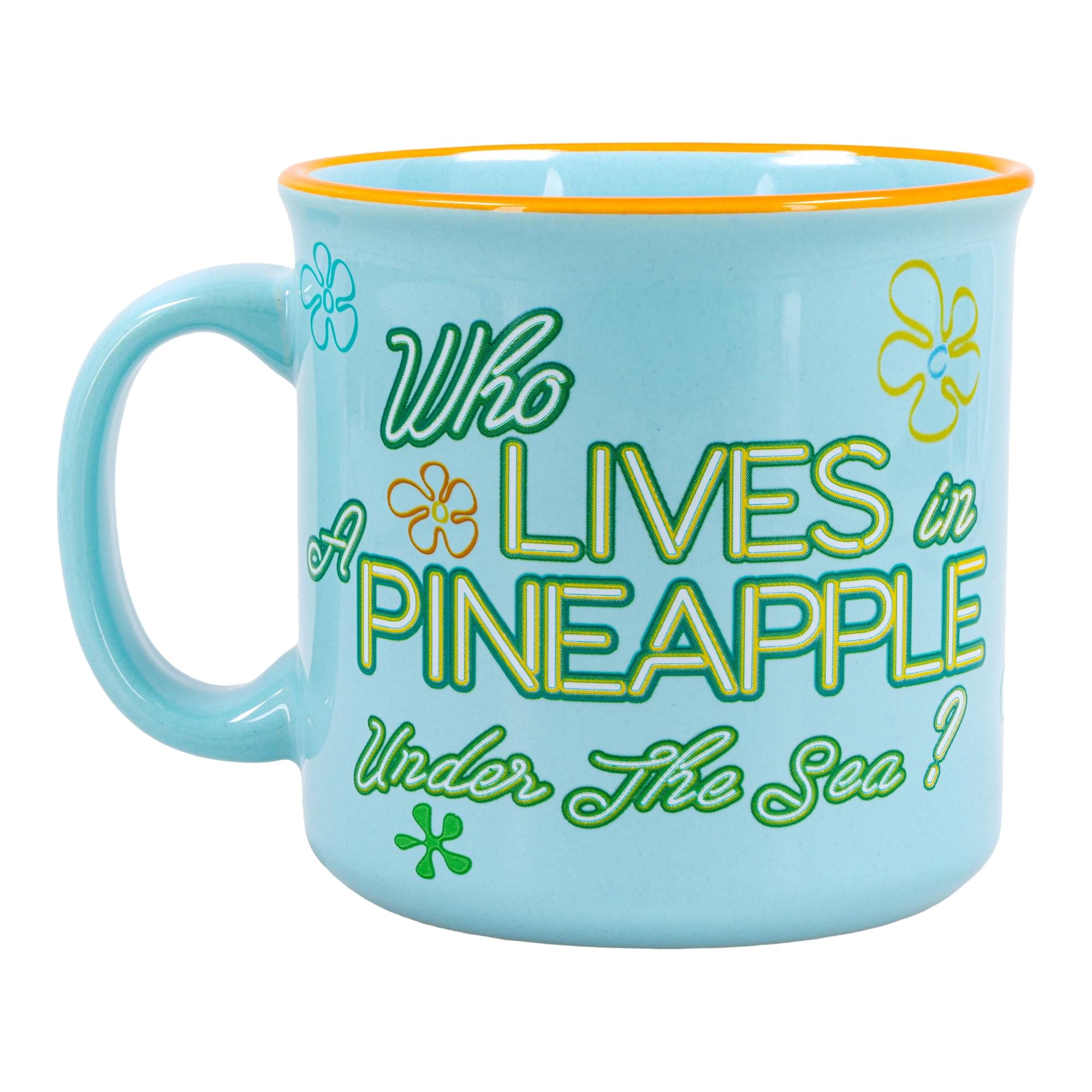 Nickelodeon SpongeBob SquarePants Pineapple Speckled 20-Ounce Ceramic Camper Mug