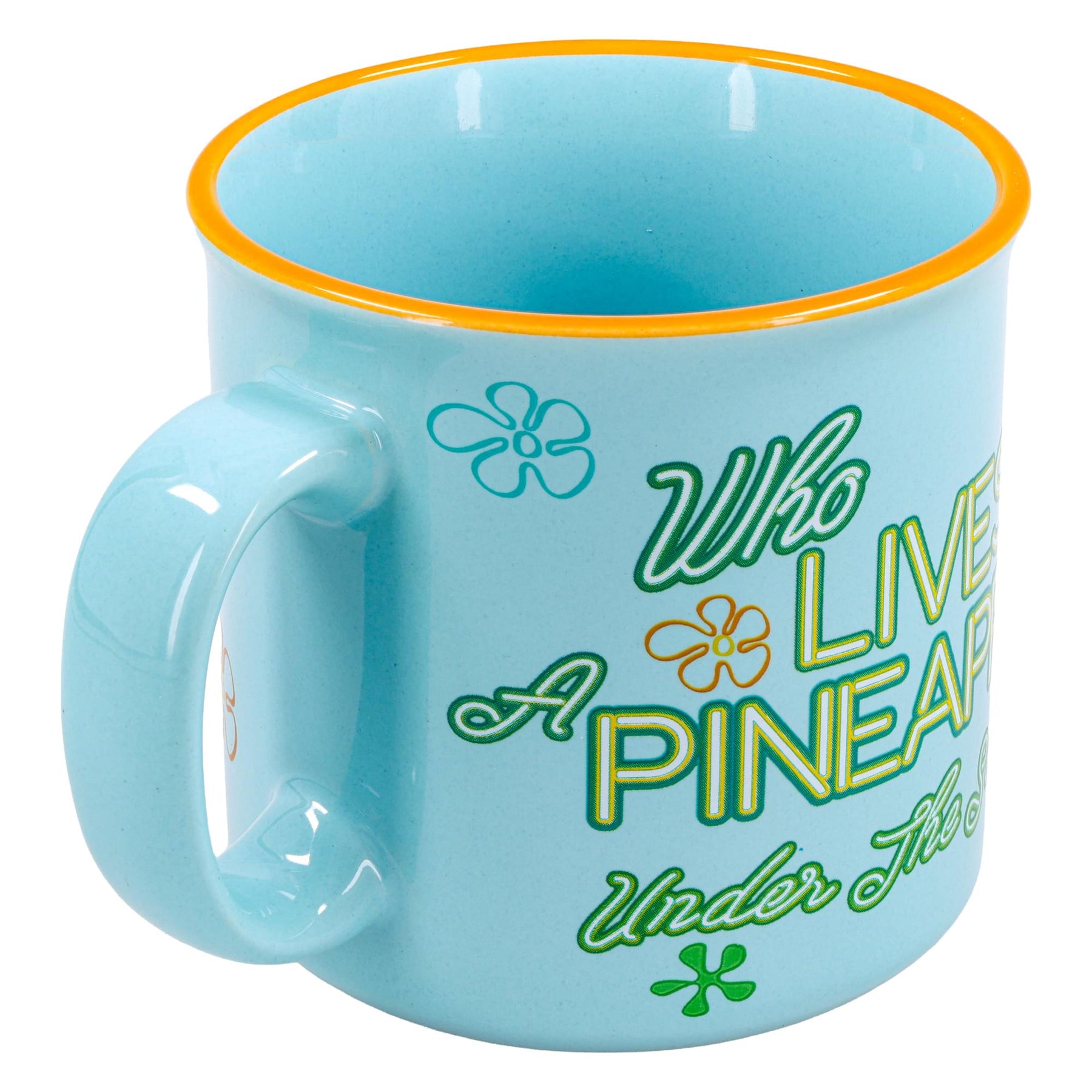 Nickelodeon SpongeBob SquarePants Pineapple Speckled 20-Ounce Ceramic Camper Mug