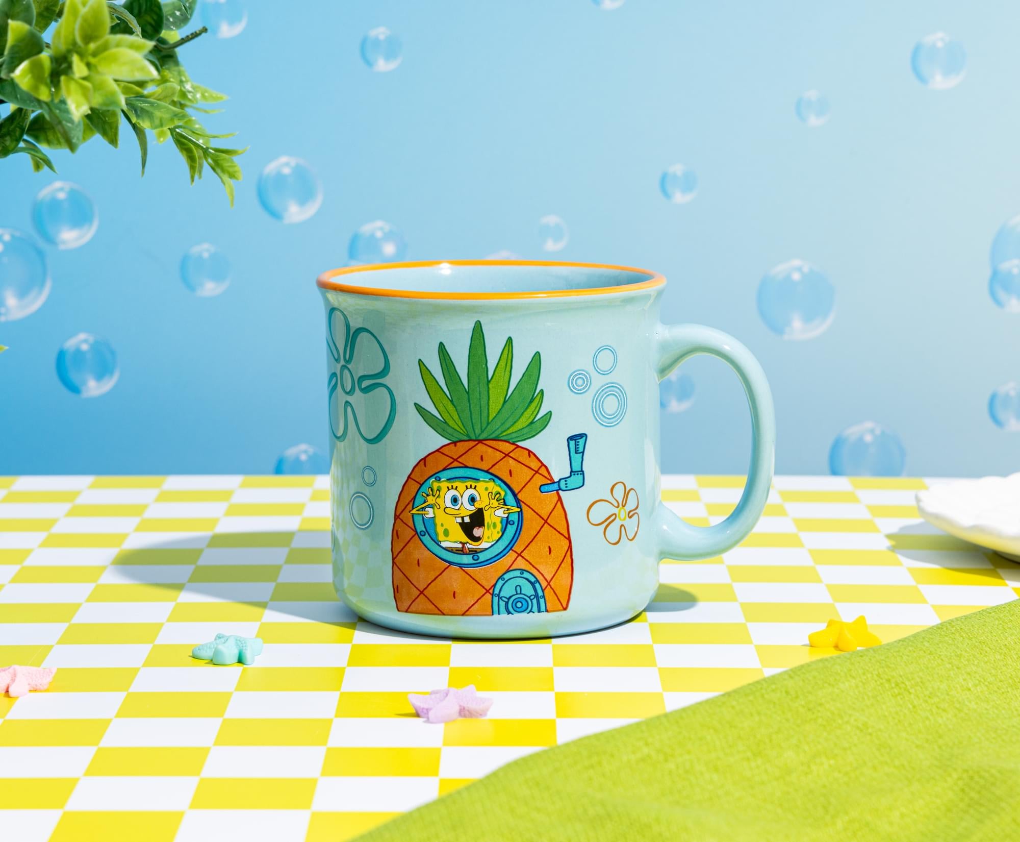 Nickelodeon SpongeBob SquarePants Pineapple Speckled 20-Ounce Ceramic Camper Mug