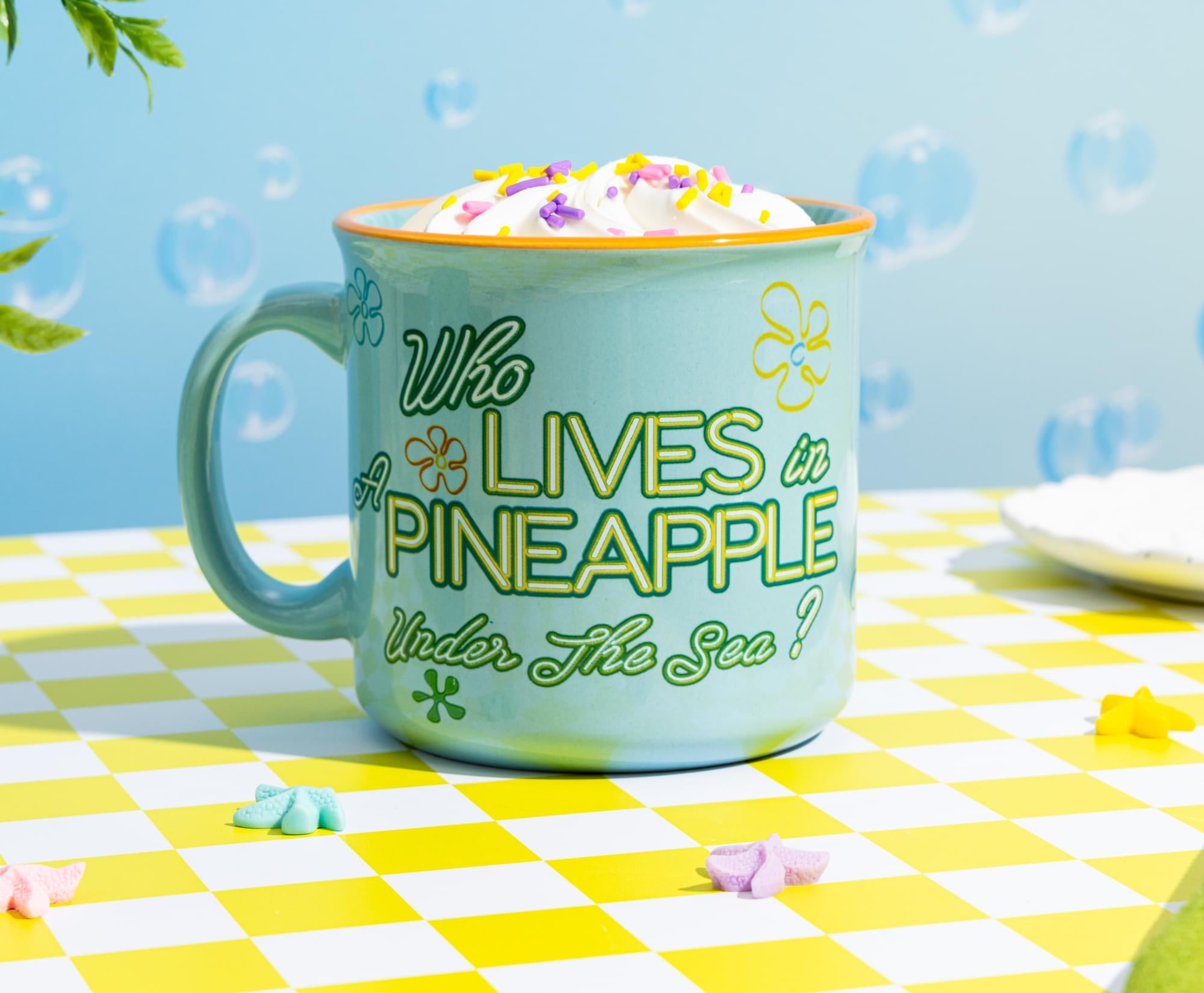Nickelodeon SpongeBob SquarePants Pineapple Speckled 20-Ounce Ceramic Camper Mug