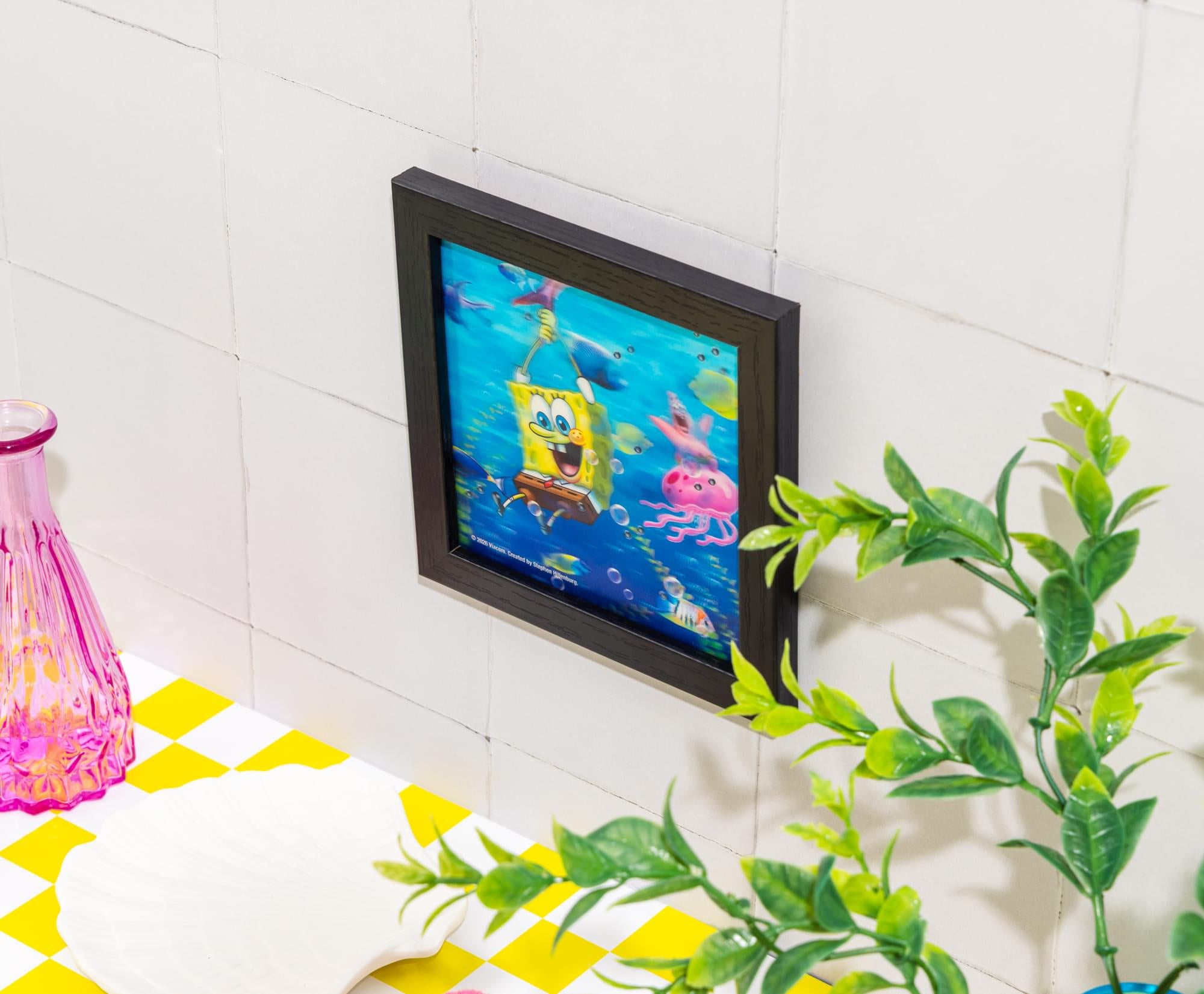 SpongeBob SquarePants Under the Sea Framed Lenticular Wall Art | 6 x 6 Inches
