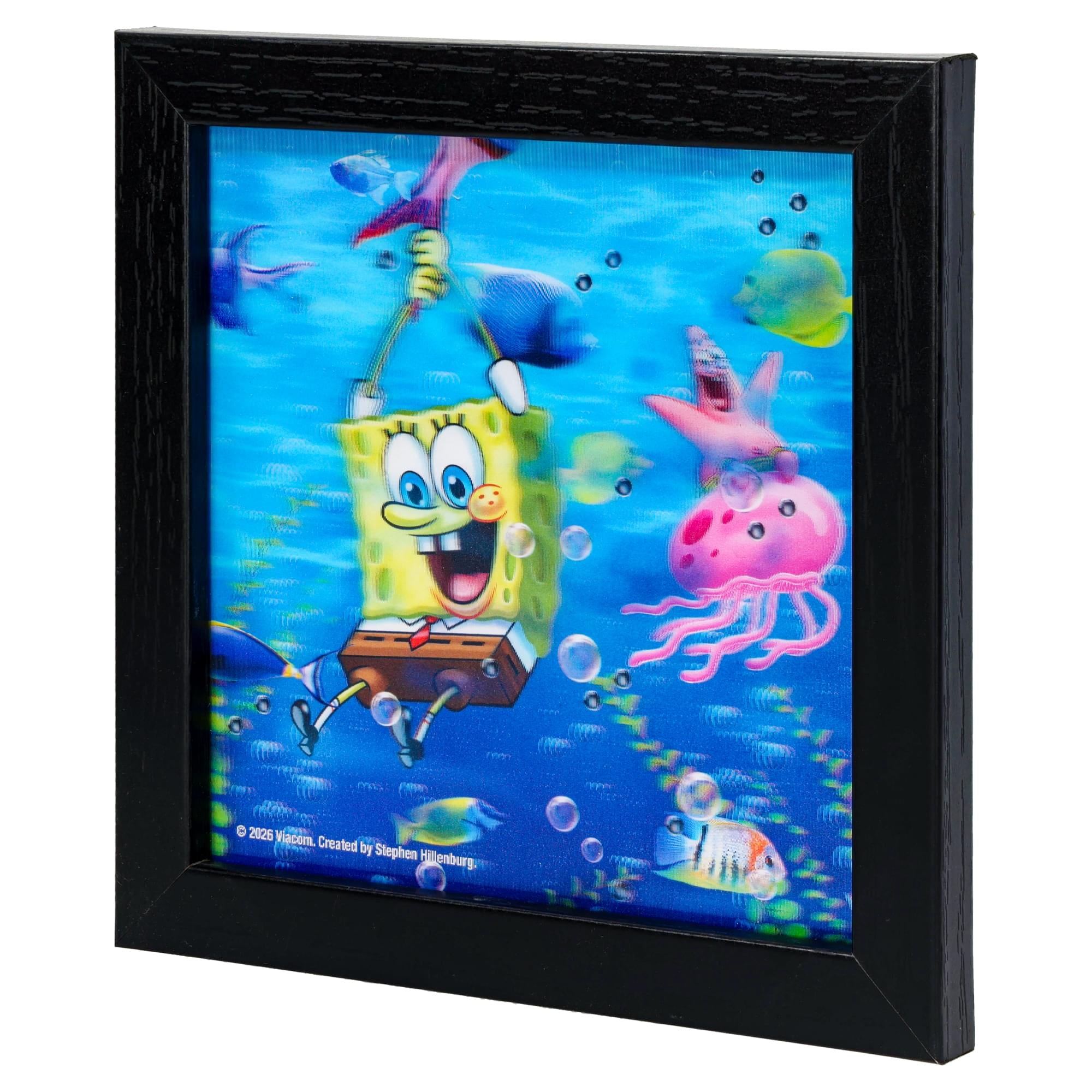 SpongeBob SquarePants Under the Sea Framed Lenticular Wall Art | 6 x 6 Inches