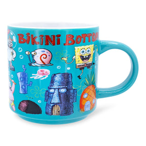 SpongeBob SquarePants "Bikini Bottom" Ceramic Mug | Holds 13 Ounces
