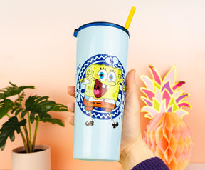 Nickelodeon Spongebob Squarepants 22-Ounce Stainless Steel Tumbler With Lid