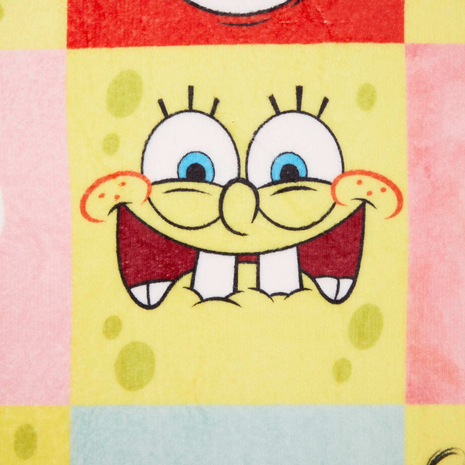 SpongeBob SquarePants Character Faces Fleece Throw Blanket | 45 x 60 Inches