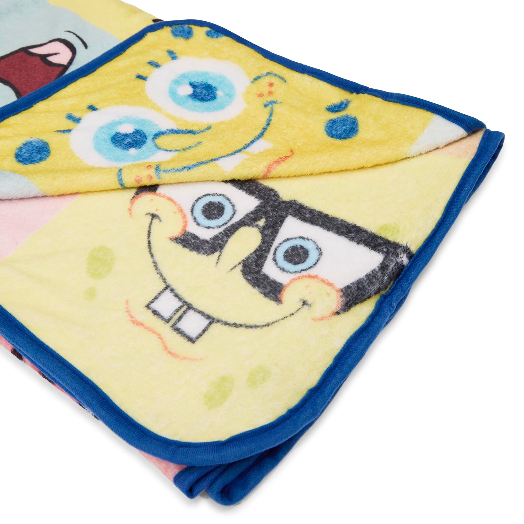 SpongeBob SquarePants Character Faces Fleece Throw Blanket | 45 x 60 Inches