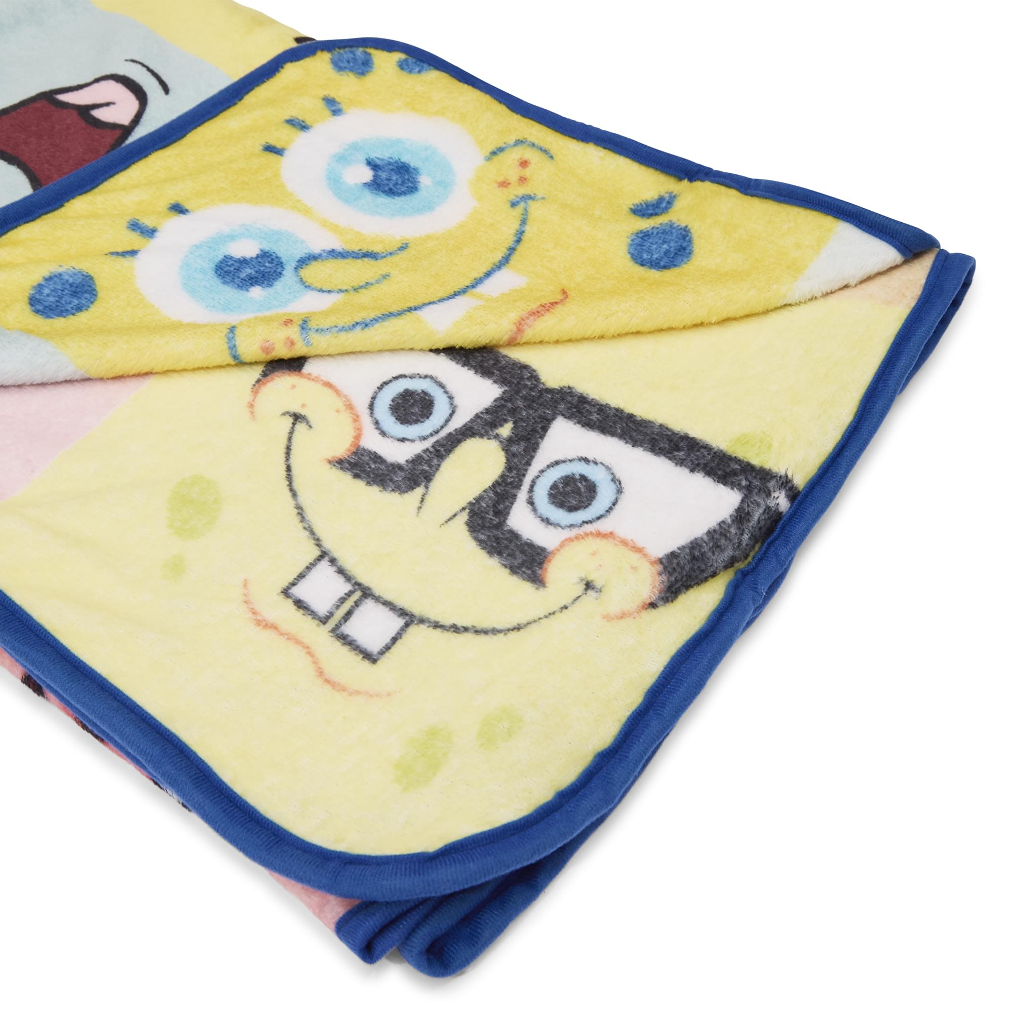 SpongeBob SquarePants Character Faces Fleece Throw Blanket | 45 x 60 Inches