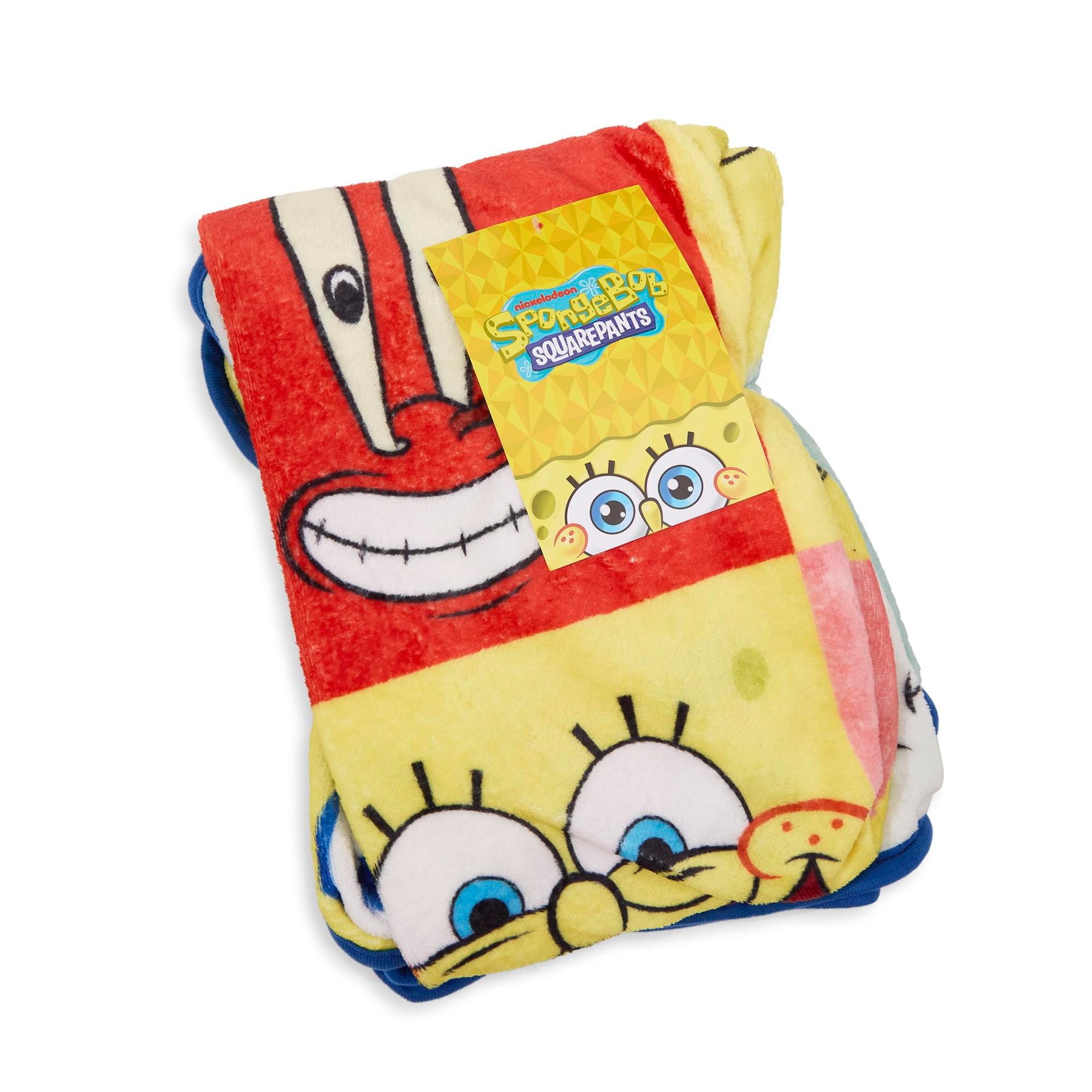SpongeBob SquarePants Character Faces Fleece Throw Blanket | 45 x 60 Inches