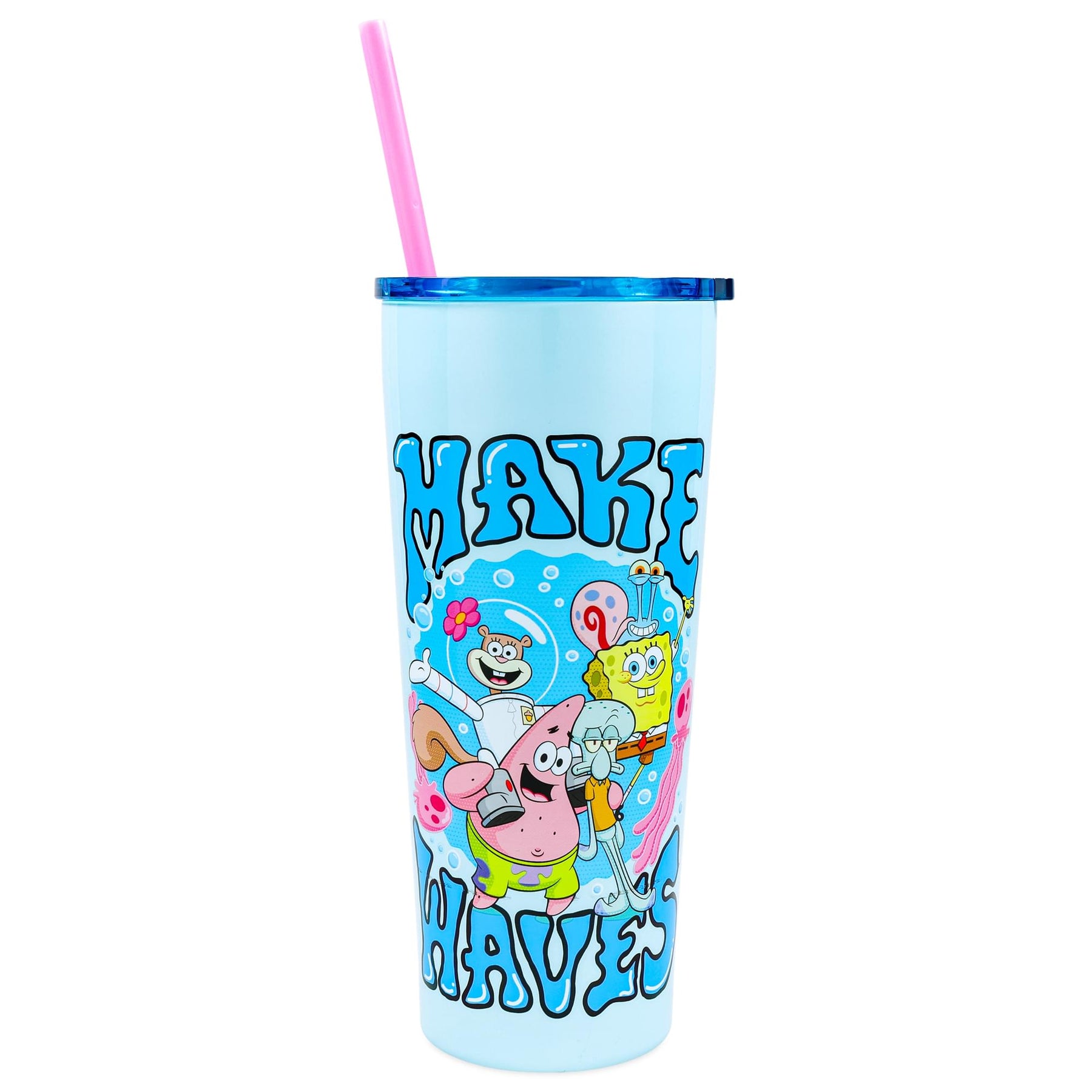 Nickelodeon SpongeBob SquarePants "Make Waves" 22-Ounce Stainless Steel Tumbler