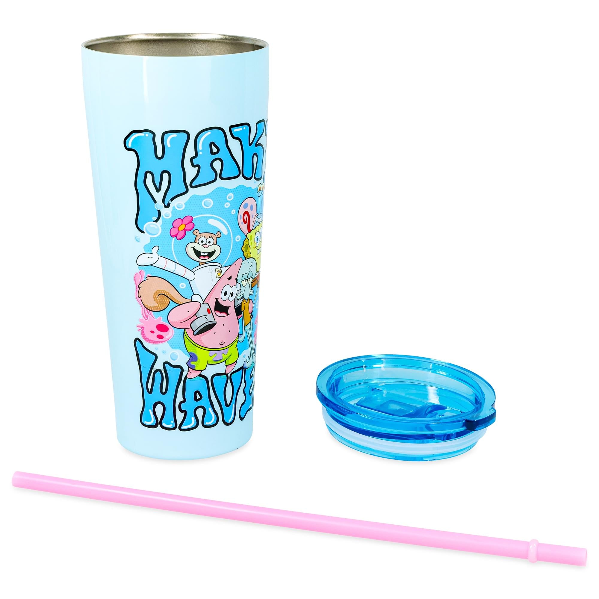 Nickelodeon SpongeBob SquarePants "Make Waves" 22-Ounce Stainless Steel Tumbler