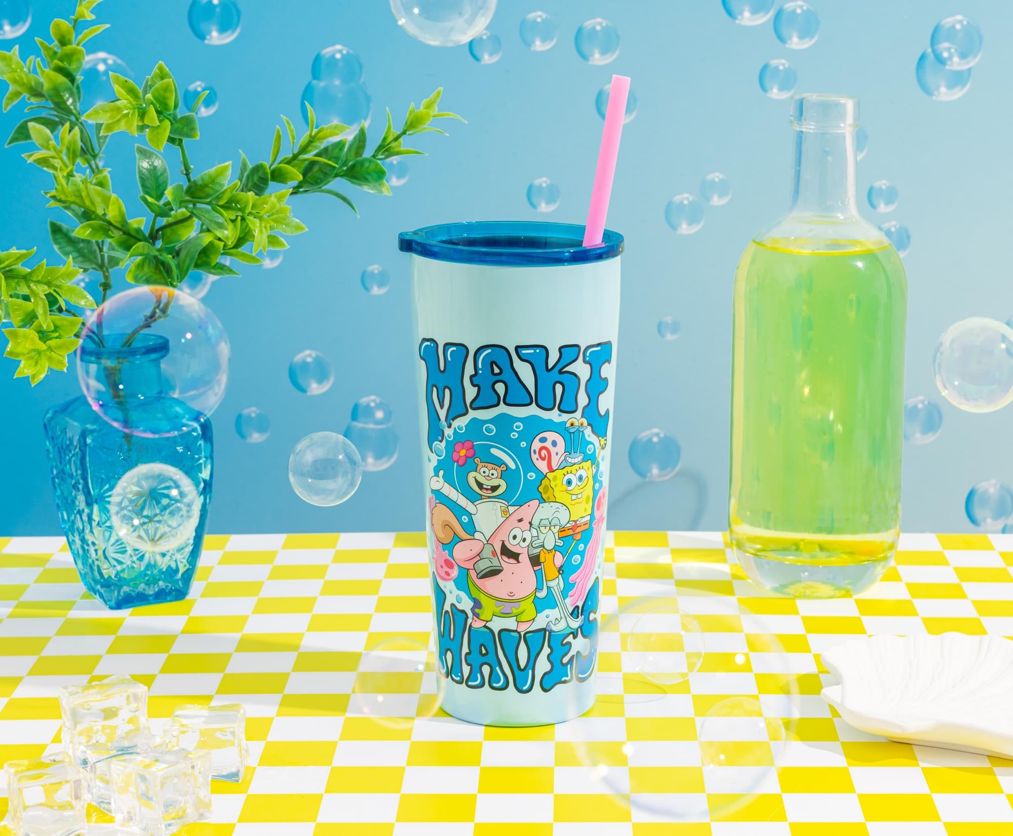 Nickelodeon SpongeBob SquarePants "Make Waves" 22-Ounce Stainless Steel Tumbler