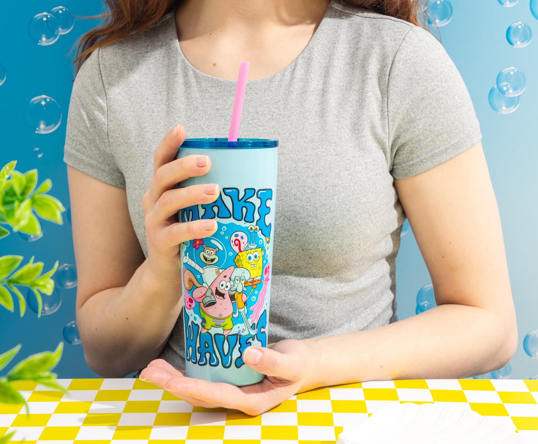 Nickelodeon SpongeBob SquarePants "Make Waves" 22-Ounce Stainless Steel Tumbler