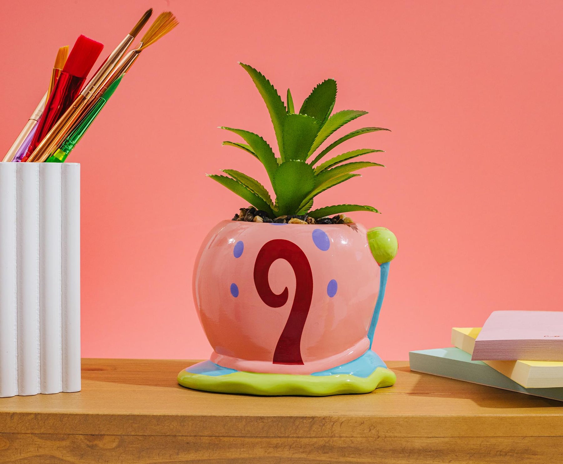 Nickelodeon SpongeBob SquarePants Gary Mini Planter With Artificial Succulent