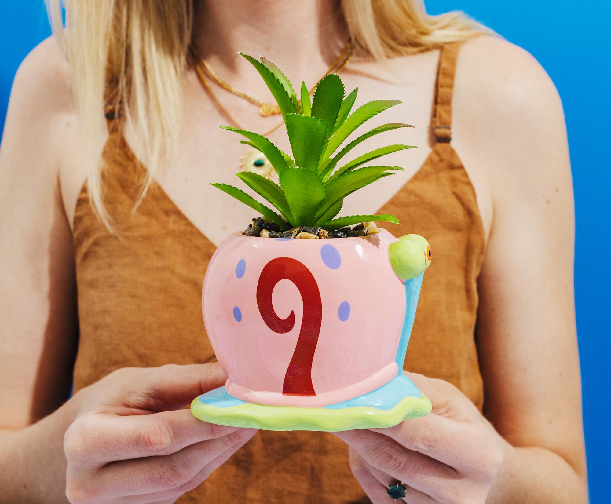 Nickelodeon SpongeBob SquarePants Gary Mini Planter With Artificial Succulent