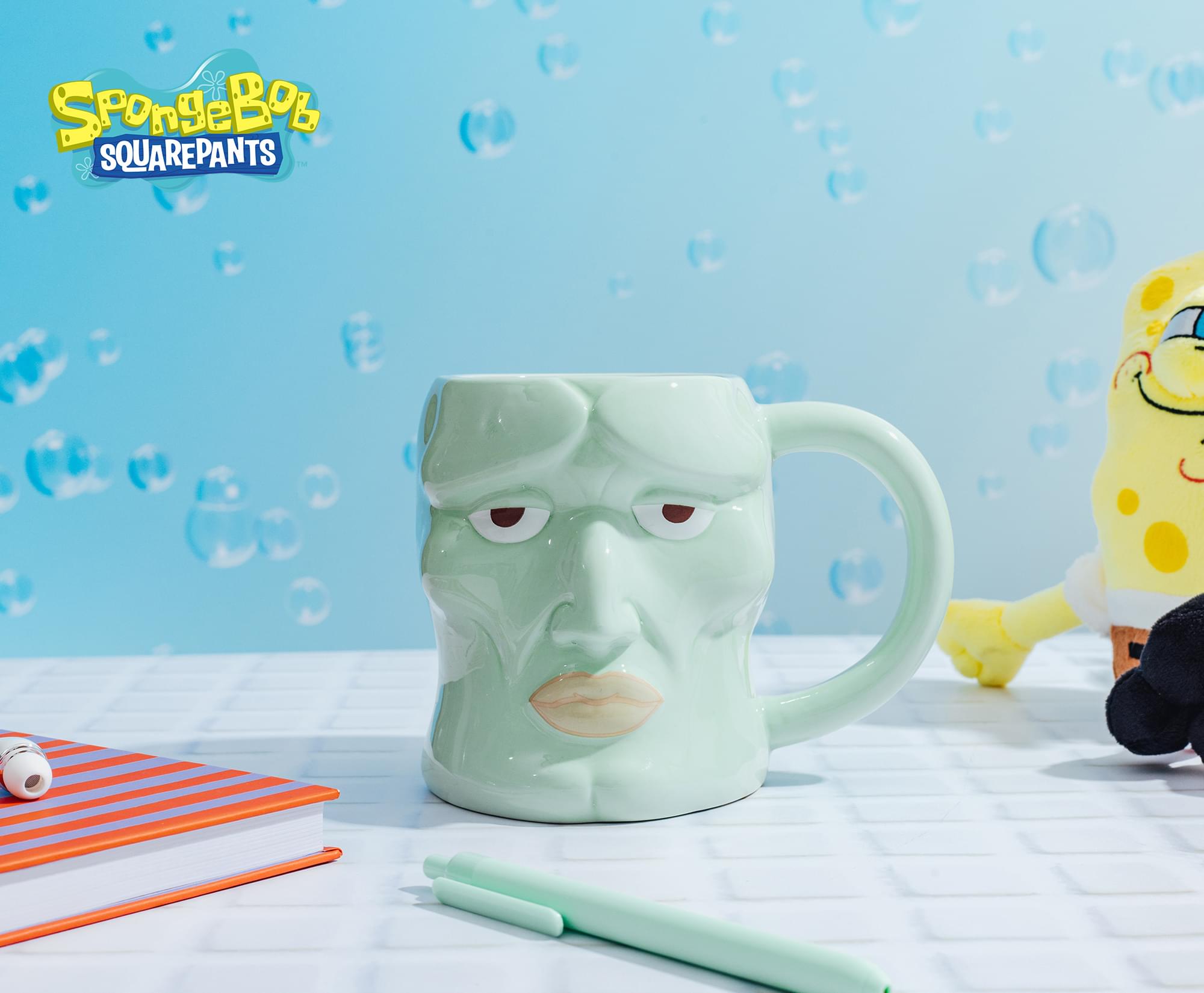 Nickelodeon SpongeBob SquarePants Handsome Squidward 20-Ounce Sculpted Ceramic Mug