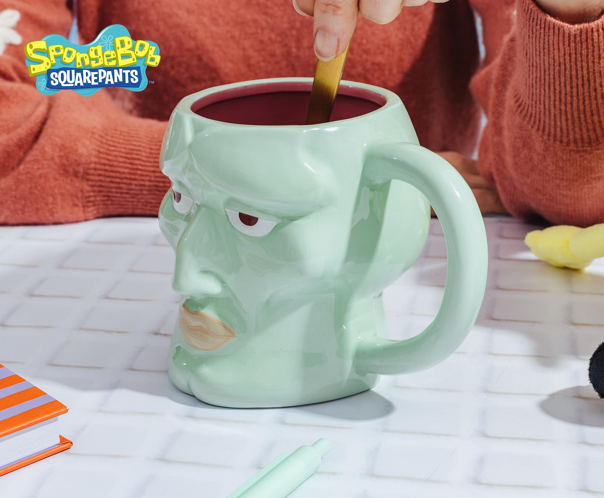 Nickelodeon SpongeBob SquarePants Handsome Squidward 20-Ounce Sculpted Ceramic Mug