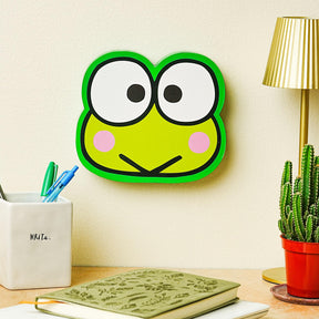 Sanrio Keroppi Die-Cut Wooden Wall Art Sign | 7 x 8 Inches