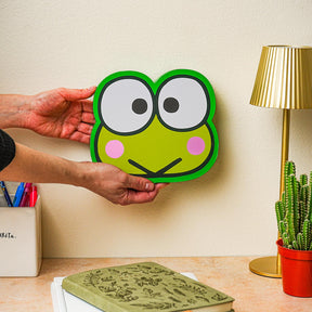 Sanrio Keroppi Die-Cut Wooden Wall Art Sign | 7 x 8 Inches