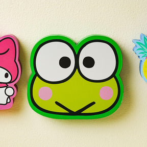 Sanrio Keroppi Die-Cut Wooden Wall Art Sign | 7 x 8 Inches