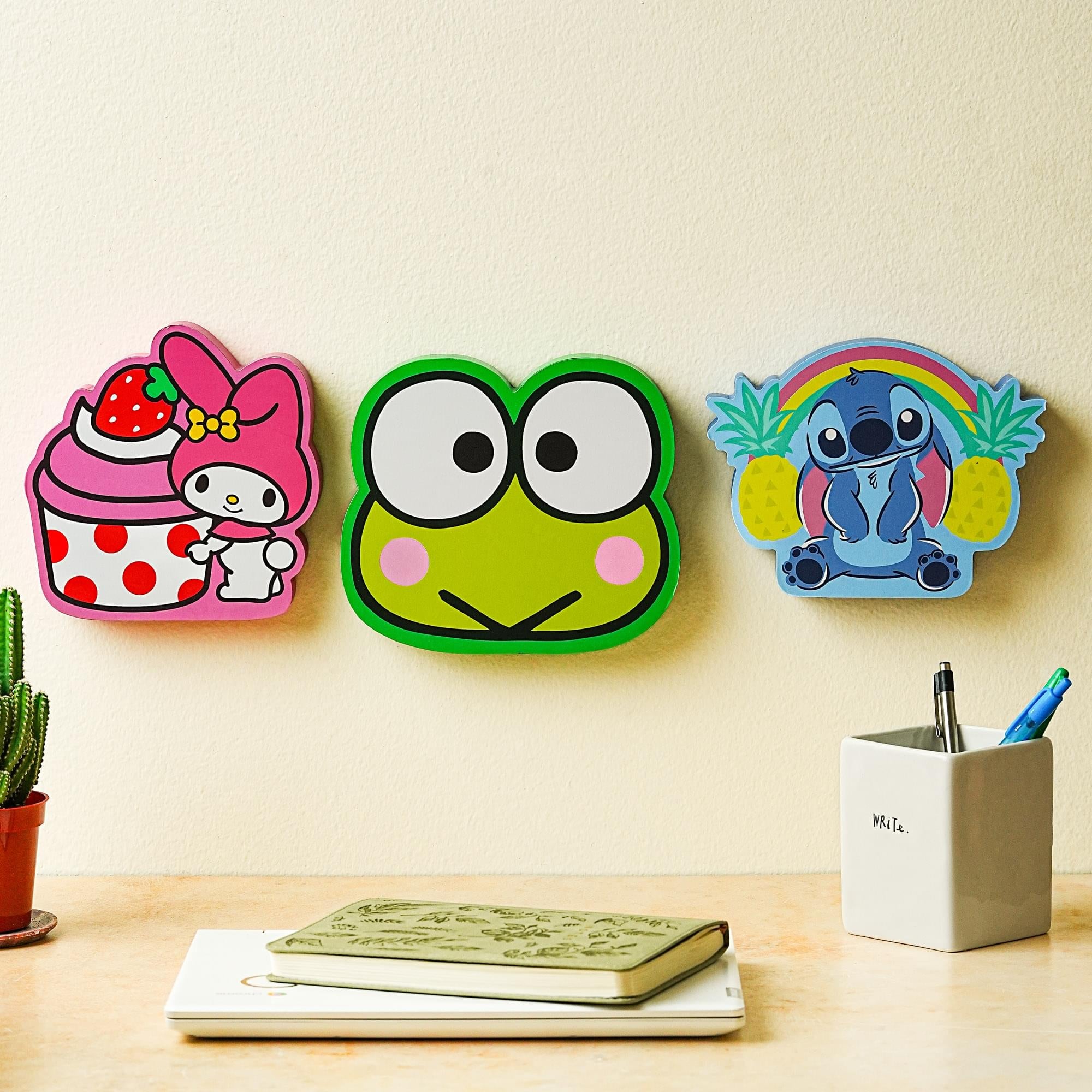 Sanrio Keroppi Die-Cut Wooden Wall Art Sign | 7 x 8 Inches