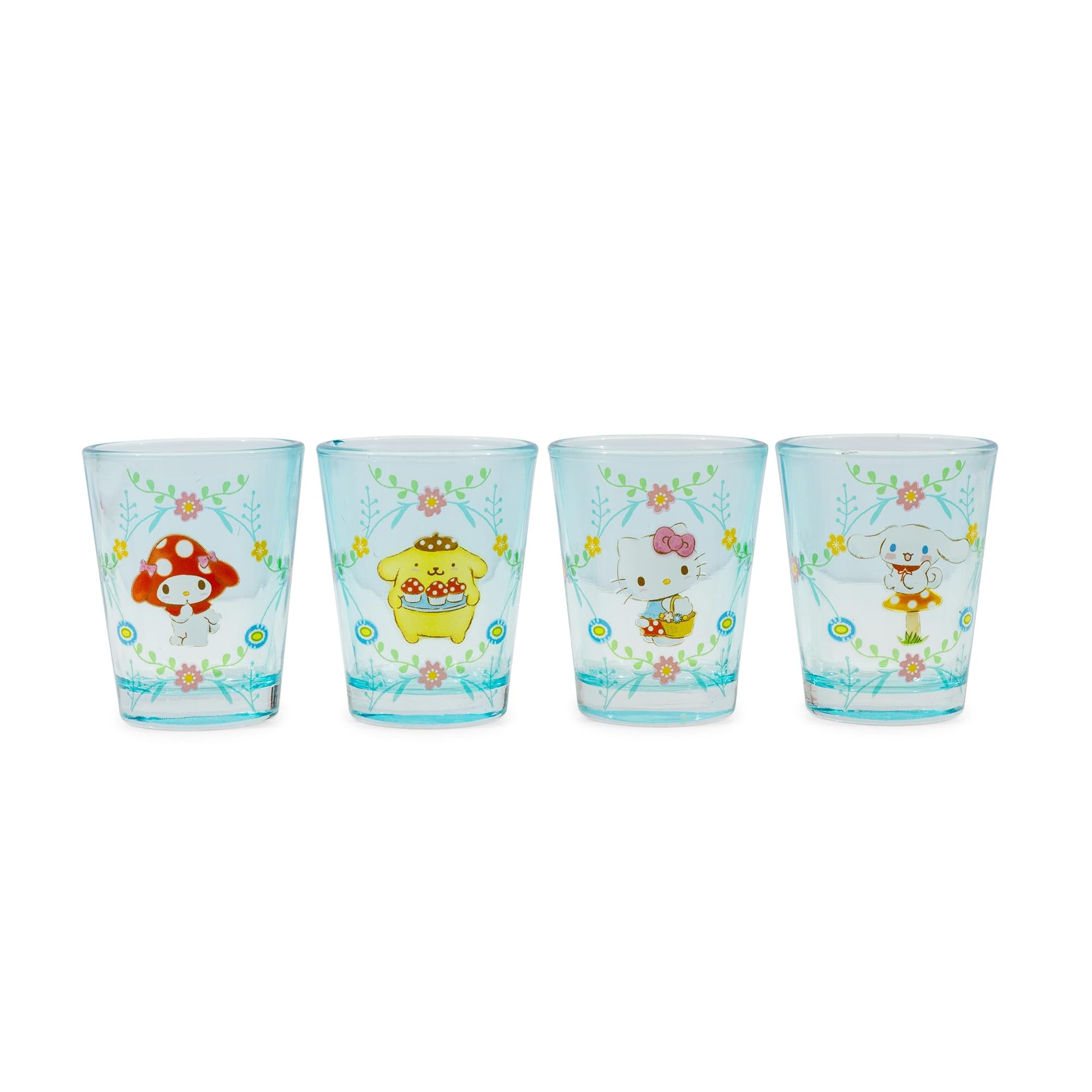 Sanrio Hello Kitty and Friends Mushroom Crew Mini Shot Glasses | Set of 4