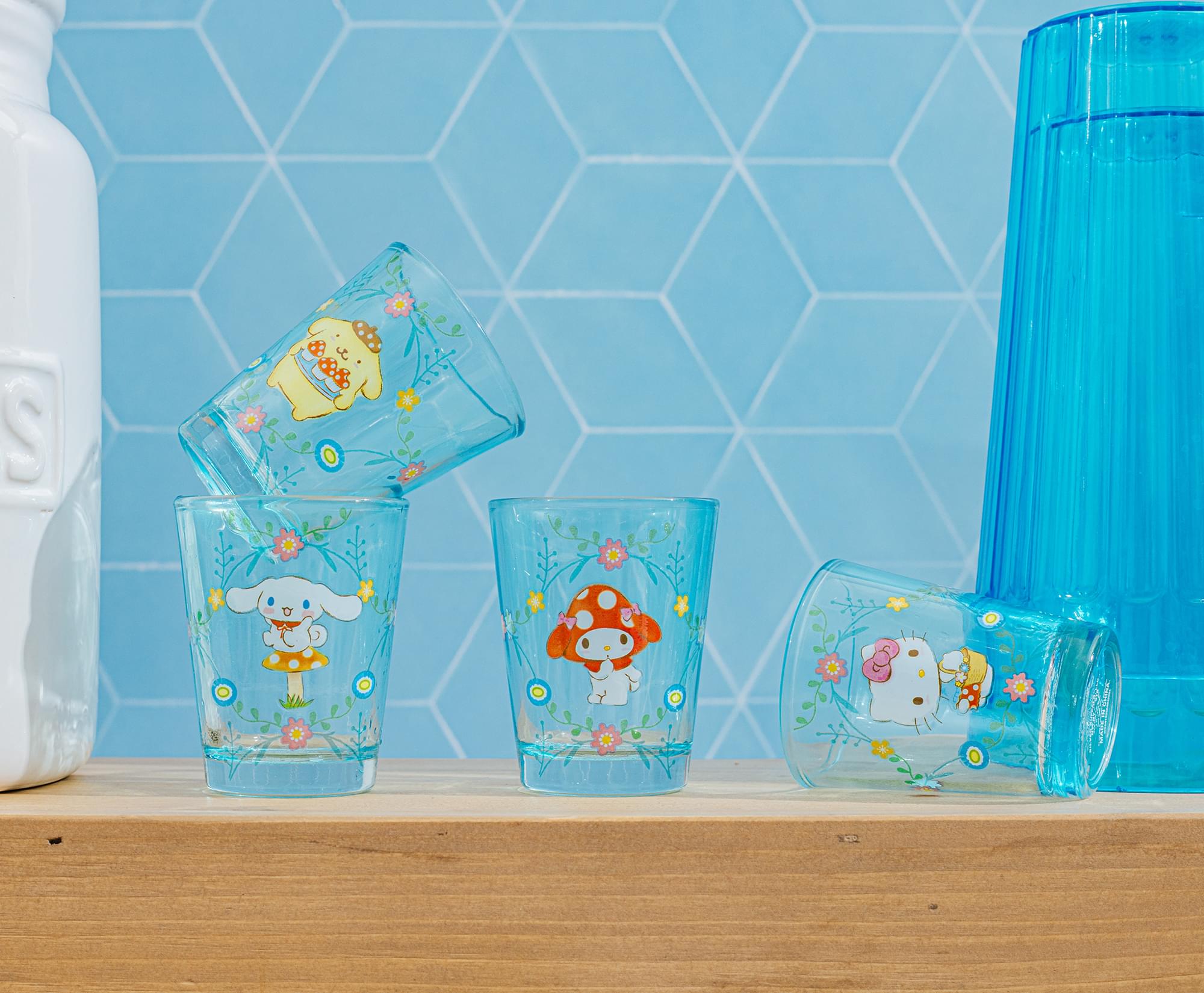 Sanrio Hello Kitty and Friends Mushroom Crew Mini Shot Glasses | Set of 4