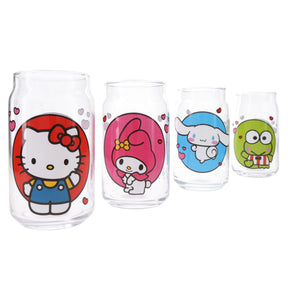 Sanrio Hello Kitty and Friends 4-Piece Glass Set | Each Holds 16 Ounces