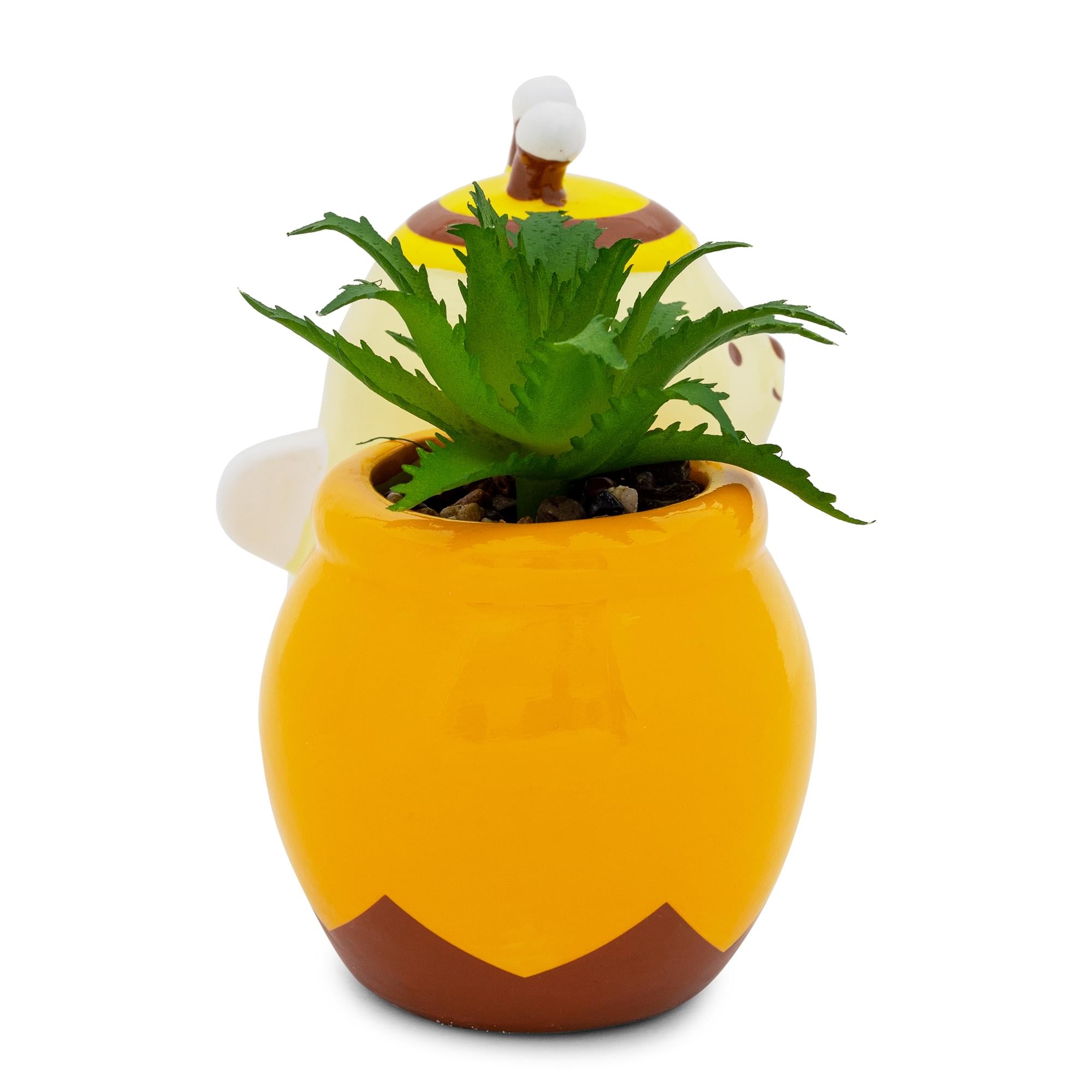Sanrio Pompompurin Honey Pot Ceramic Mini Planter With Artificial Succulent
