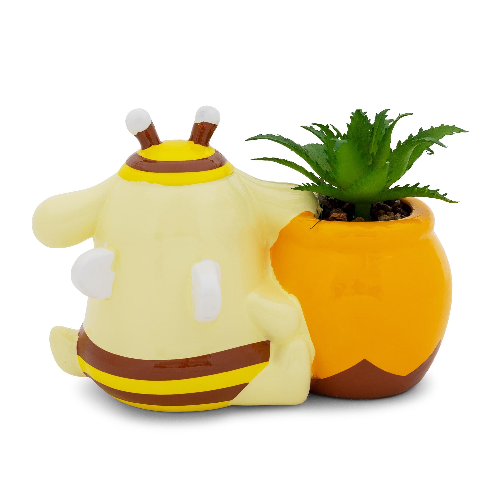 Sanrio Pompompurin Honey Pot Ceramic Mini Planter With Artificial Succulent