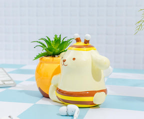 Sanrio Pompompurin Honey Pot Ceramic Mini Planter With Artificial Succulent