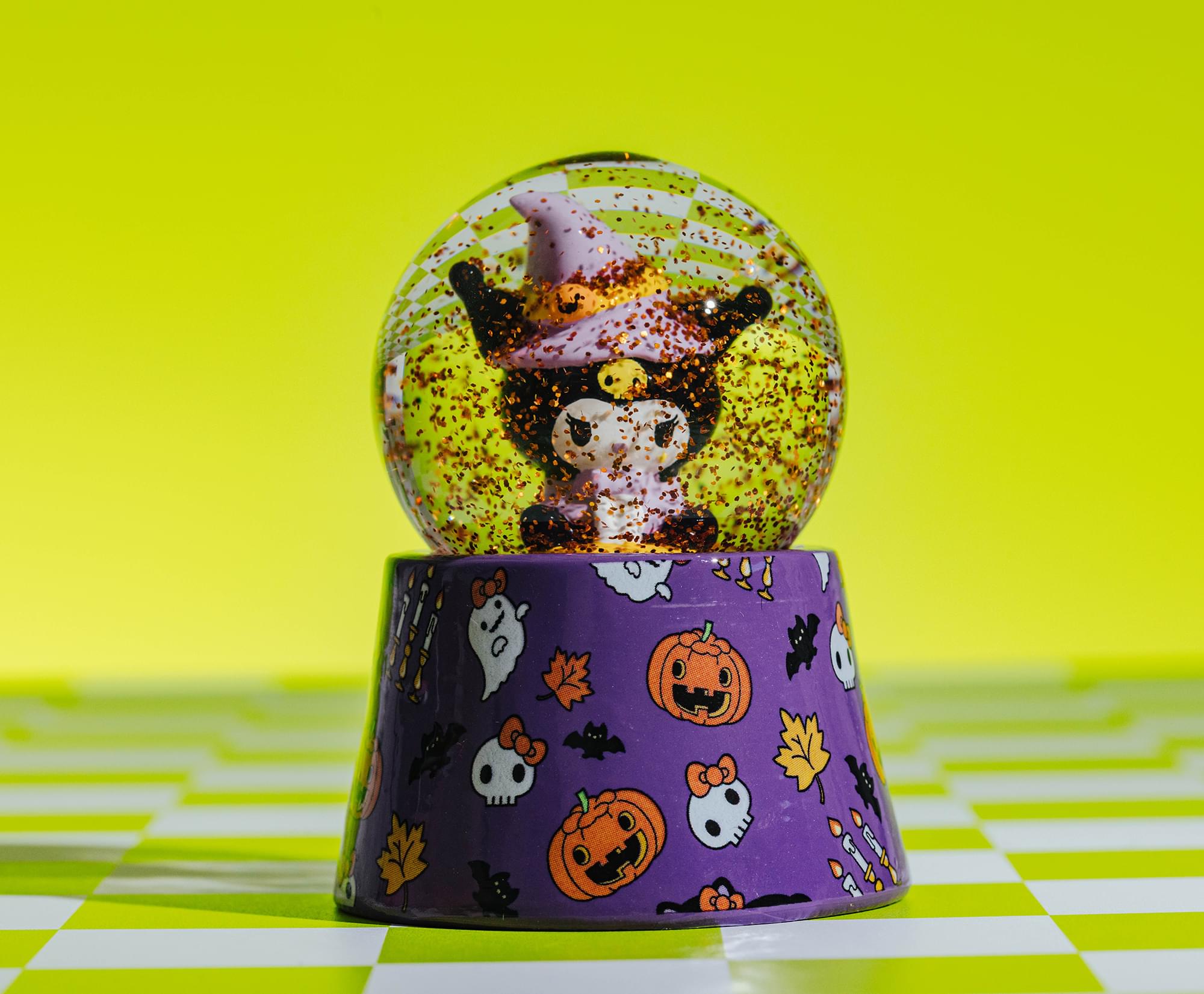 Sanrio Kuromi Halloween Mini Light-Up Snow Globe | 3 Inches Tall