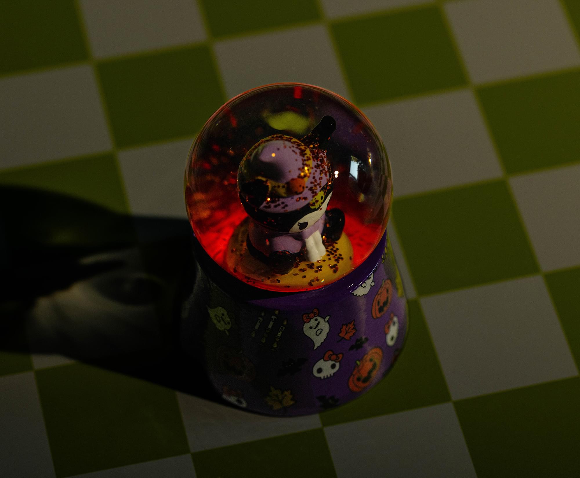 Sanrio Kuromi Halloween Mini Light-Up Snow Globe | 3 Inches Tall