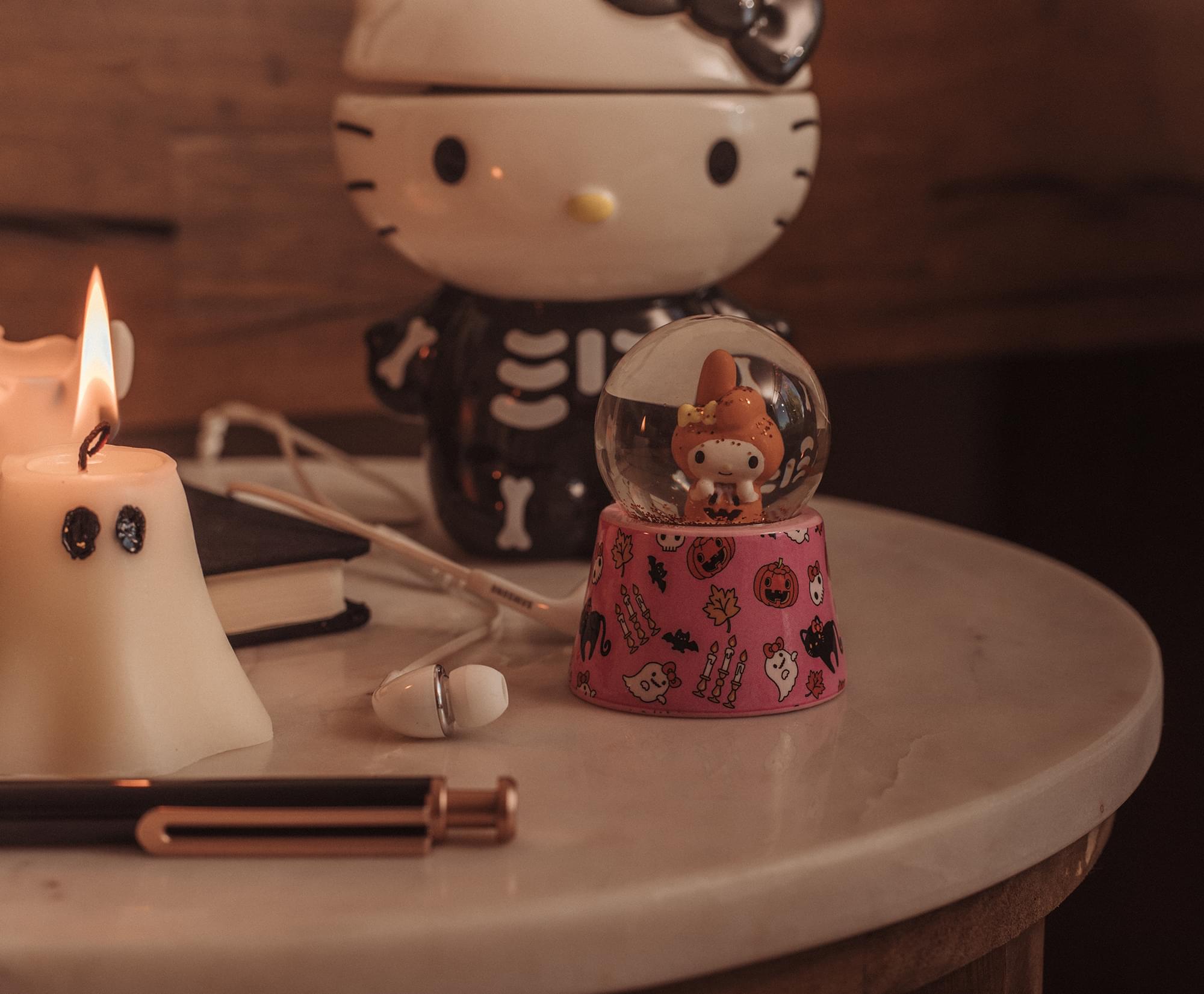 Sanrio My Melody Halloween Mini Light-Up Snow Globe | 3 Inches Tall