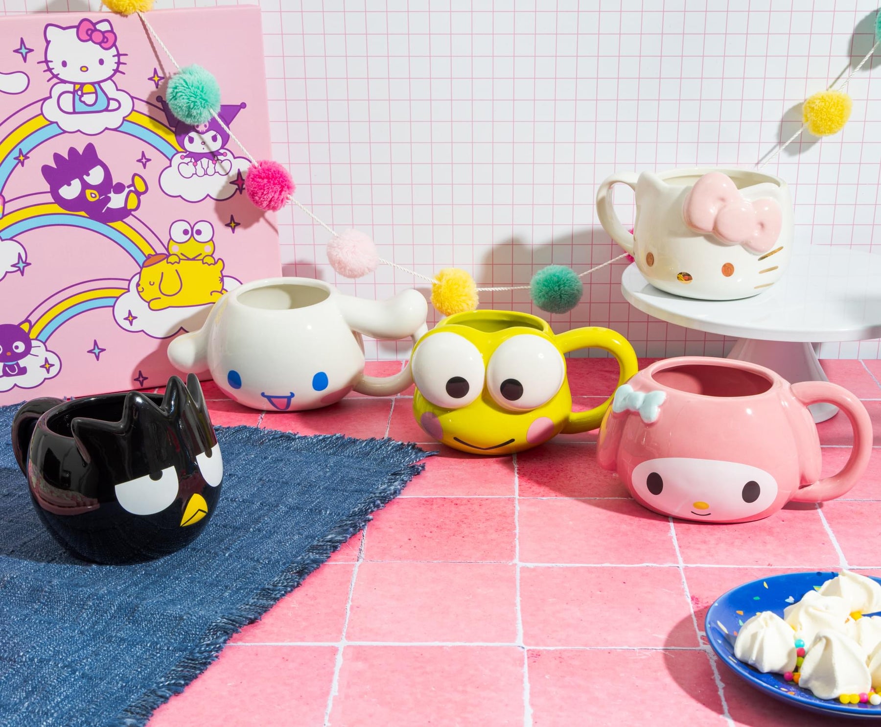 Sanrio Badtz-Maru Sculpted Ceramic Mug | Holds 20 Ounces