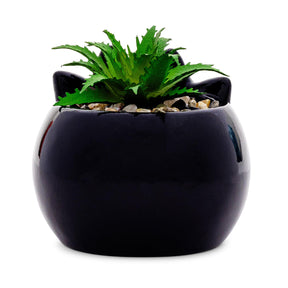 Sanrio Badtz-Maru 3-Inch Ceramic Mini Planter With Artificial Succulent