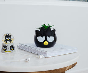 Sanrio Badtz-Maru 3-Inch Ceramic Mini Planter With Artificial Succulent