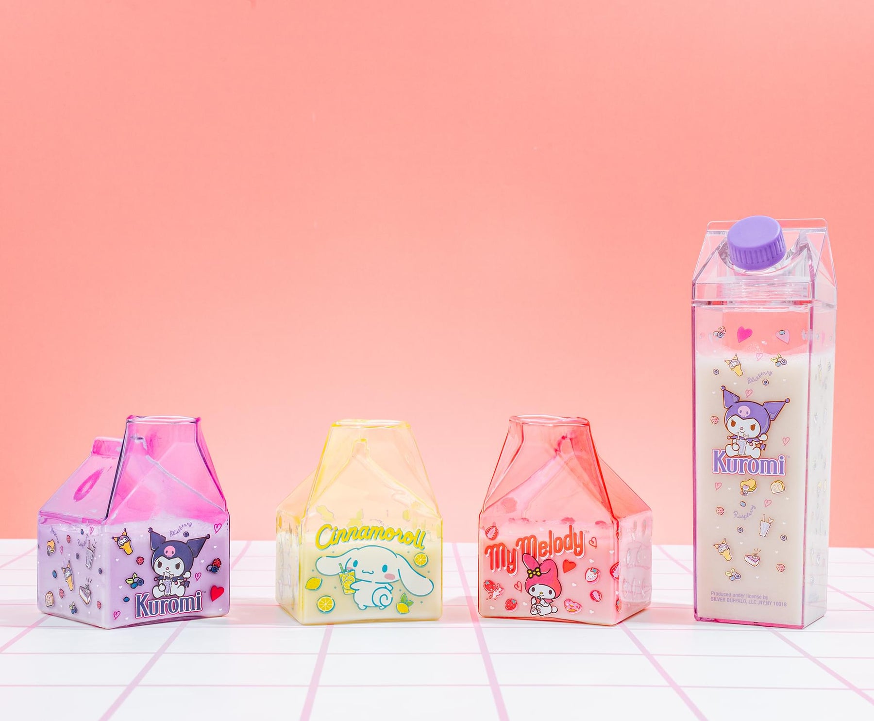 Sanrio Kuromi Sweets Plastic Milk Carton Bottle | Holds 16 Ounces