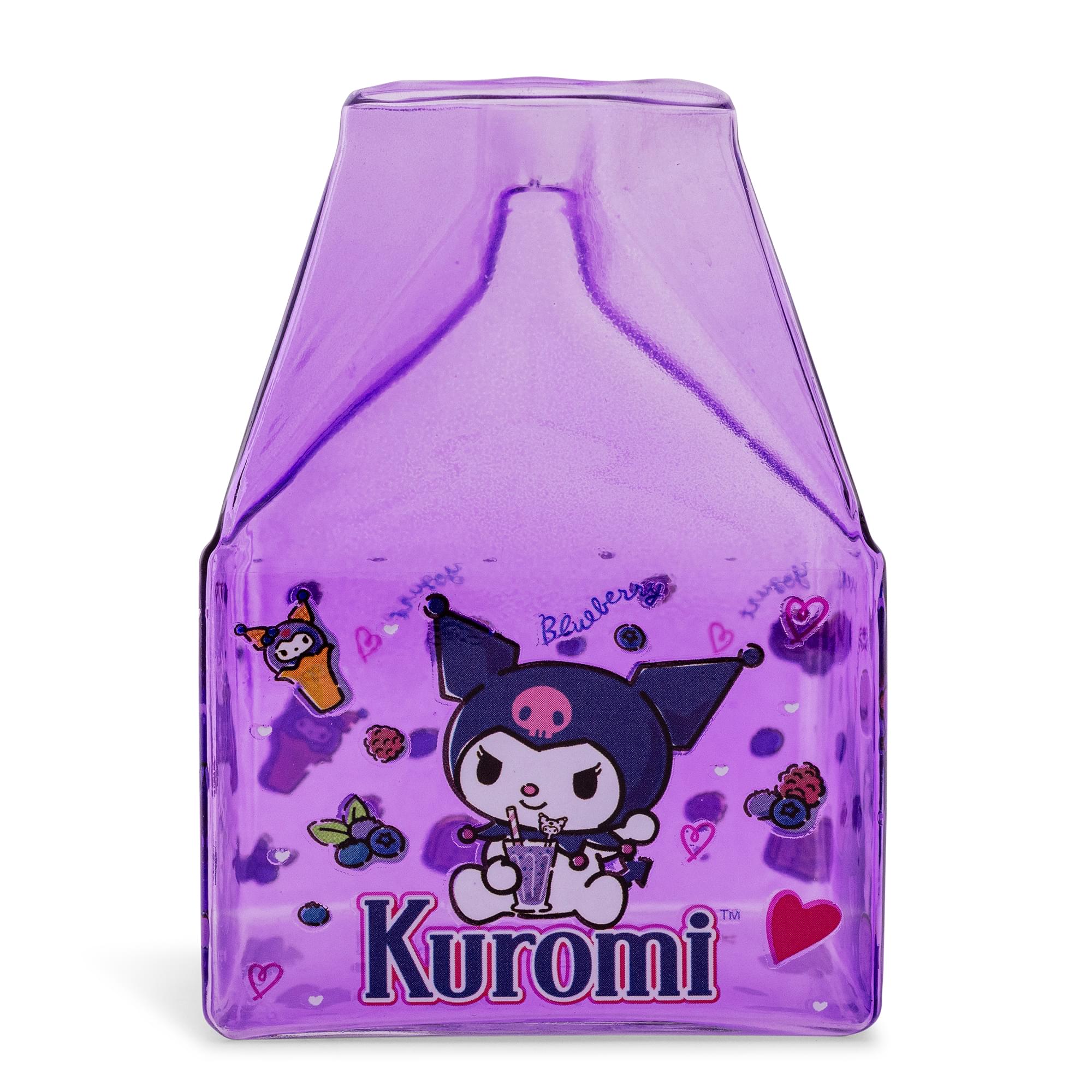 Sanrio Kuromi Sweets Glass Milk Carton | Holds 12 Ounces