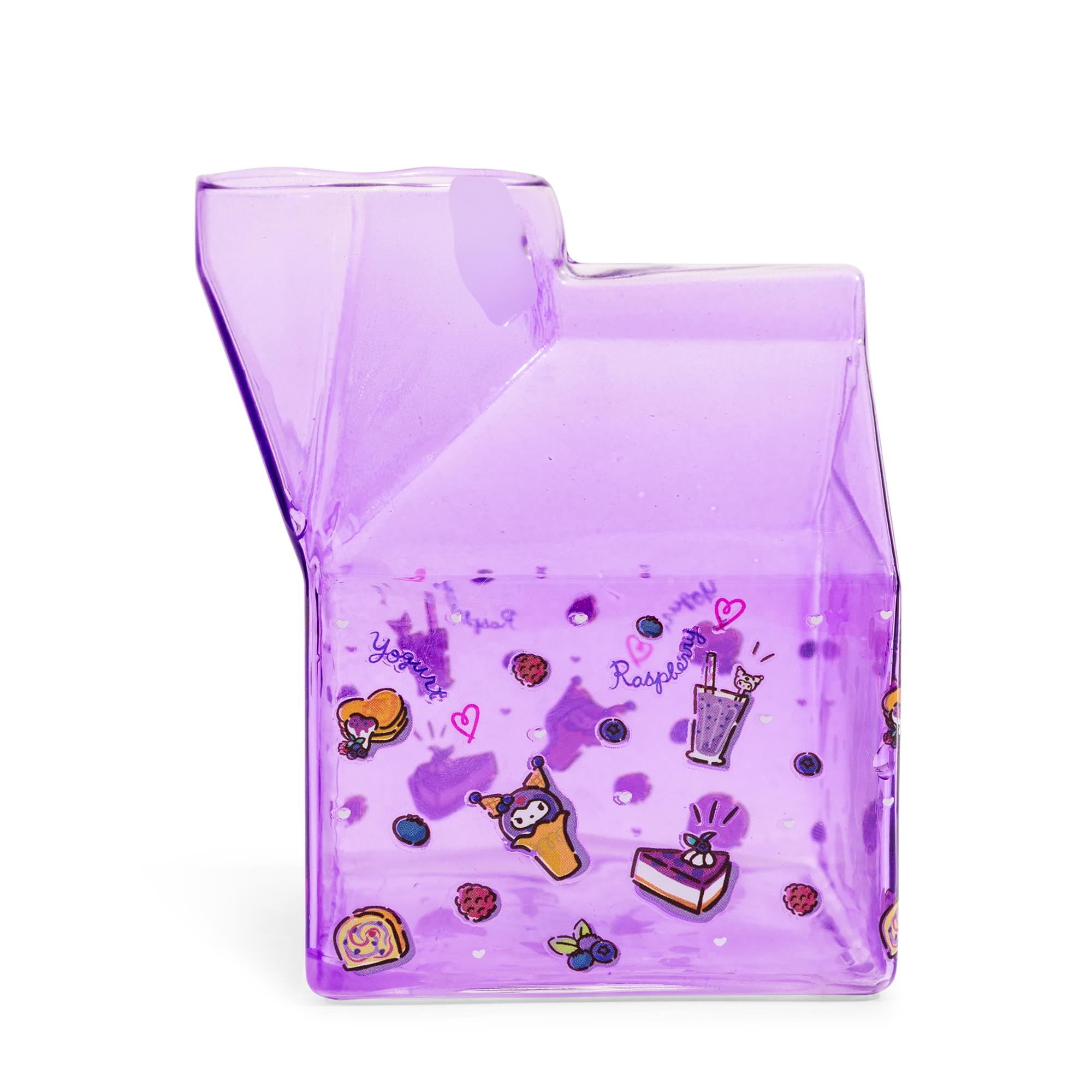 Sanrio Kuromi Sweets Glass Milk Carton | Holds 12 Ounces