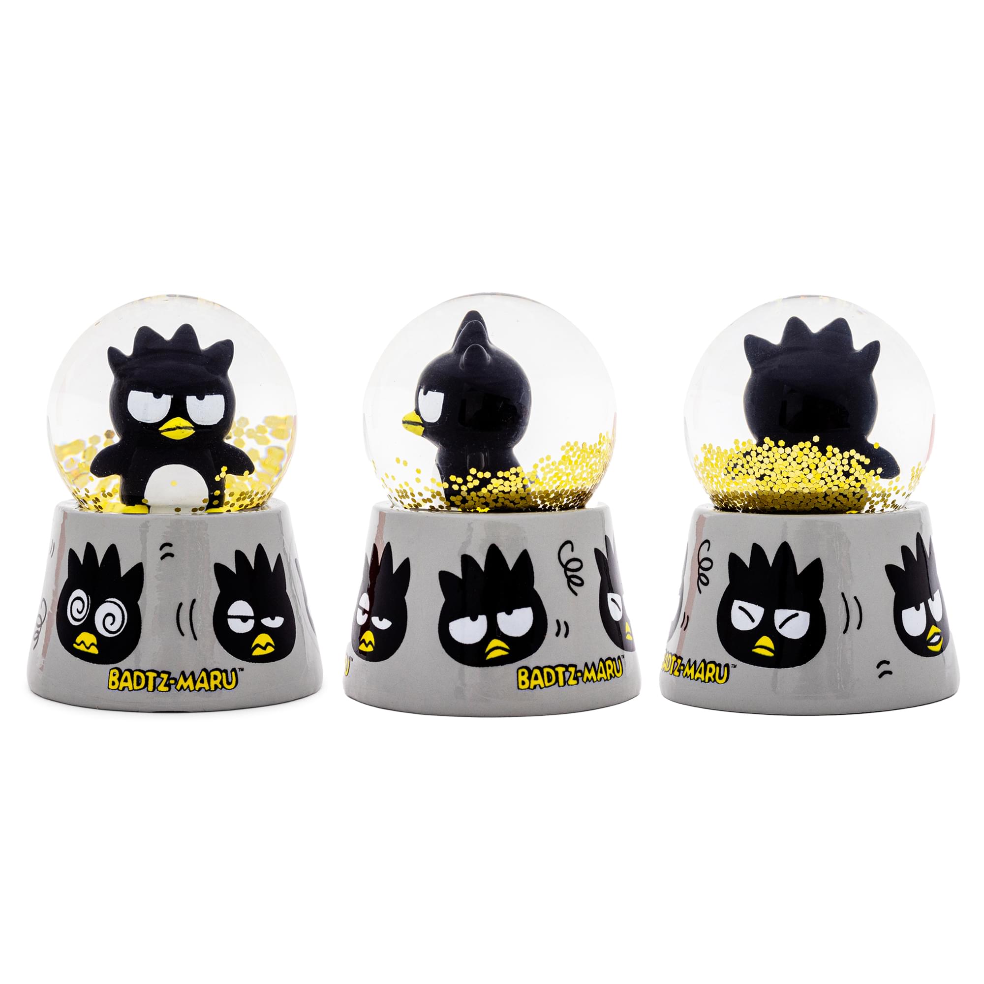Sanrio Badtz-Maru Mini Light-Up Snow Globe | 3 Inches Tall