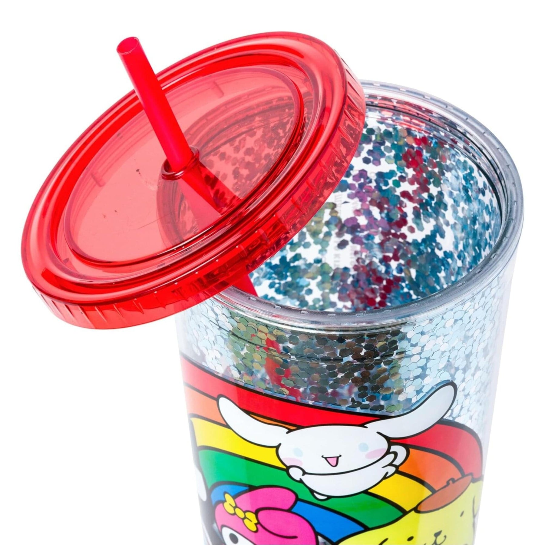 Sanrio Hello Kitty and Friends Rainbow 32-Ounce Carnival Cup With Lid and Straw