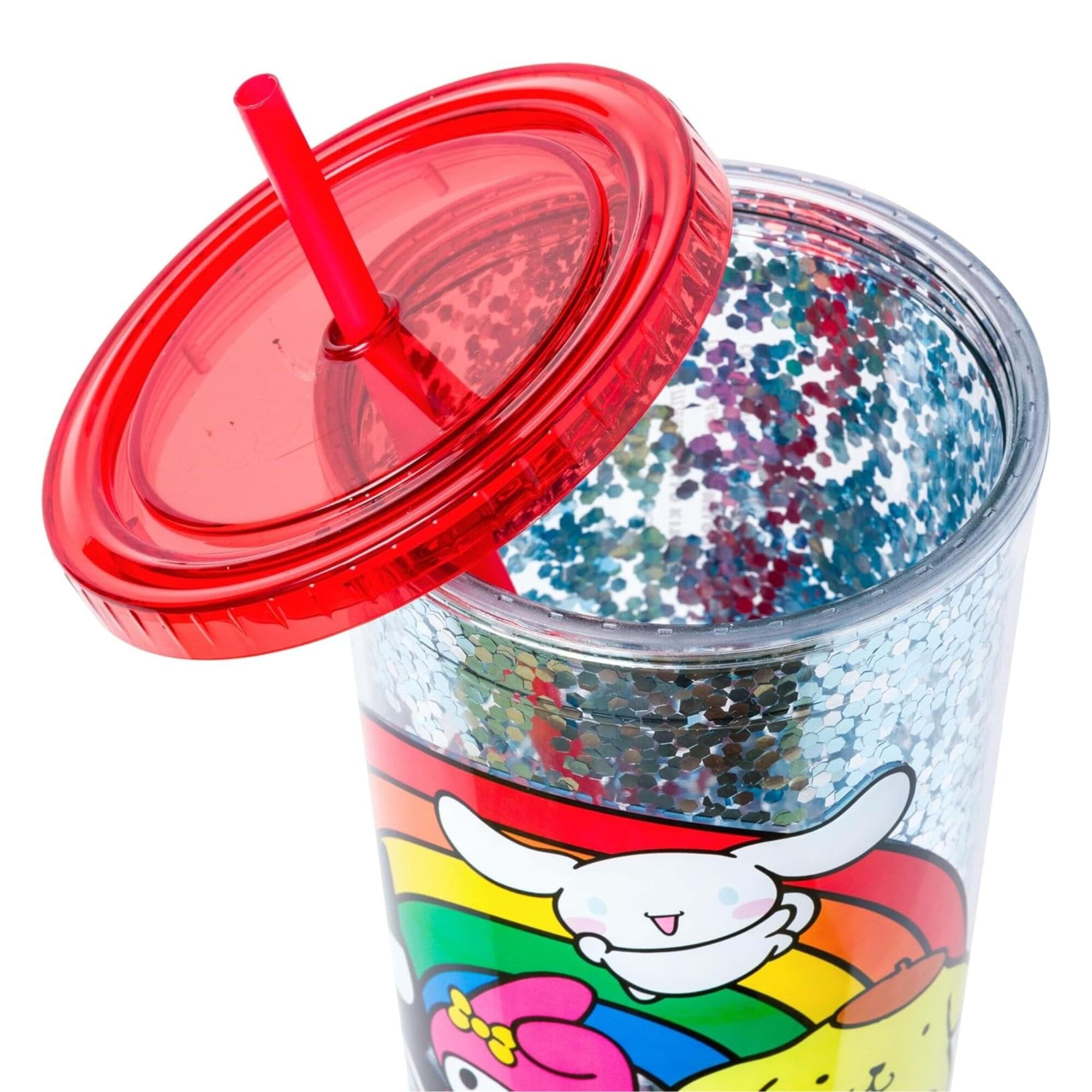 Sanrio Hello Kitty and Friends Rainbow 32-Ounce Carnival Cup With Lid and Straw